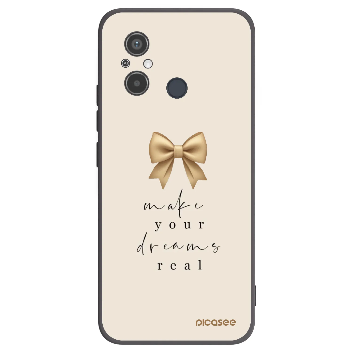 Picasee Μαύρη θήκη σιλικόνης για Xiaomi Redmi 12C - Golden Dream