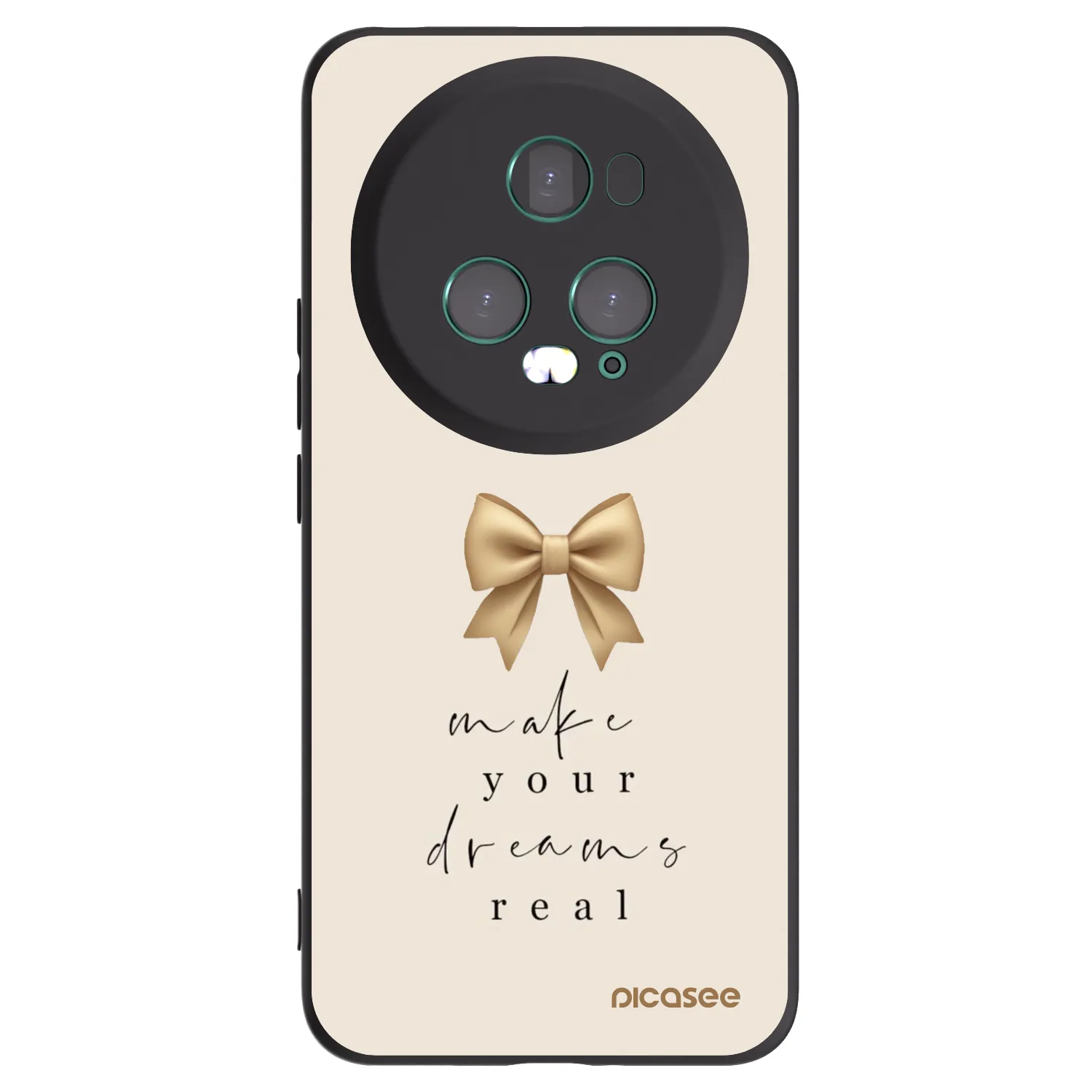 Picasee Μαύρη θήκη σιλικόνης για Honor Magic5 Pro - Golden Dream