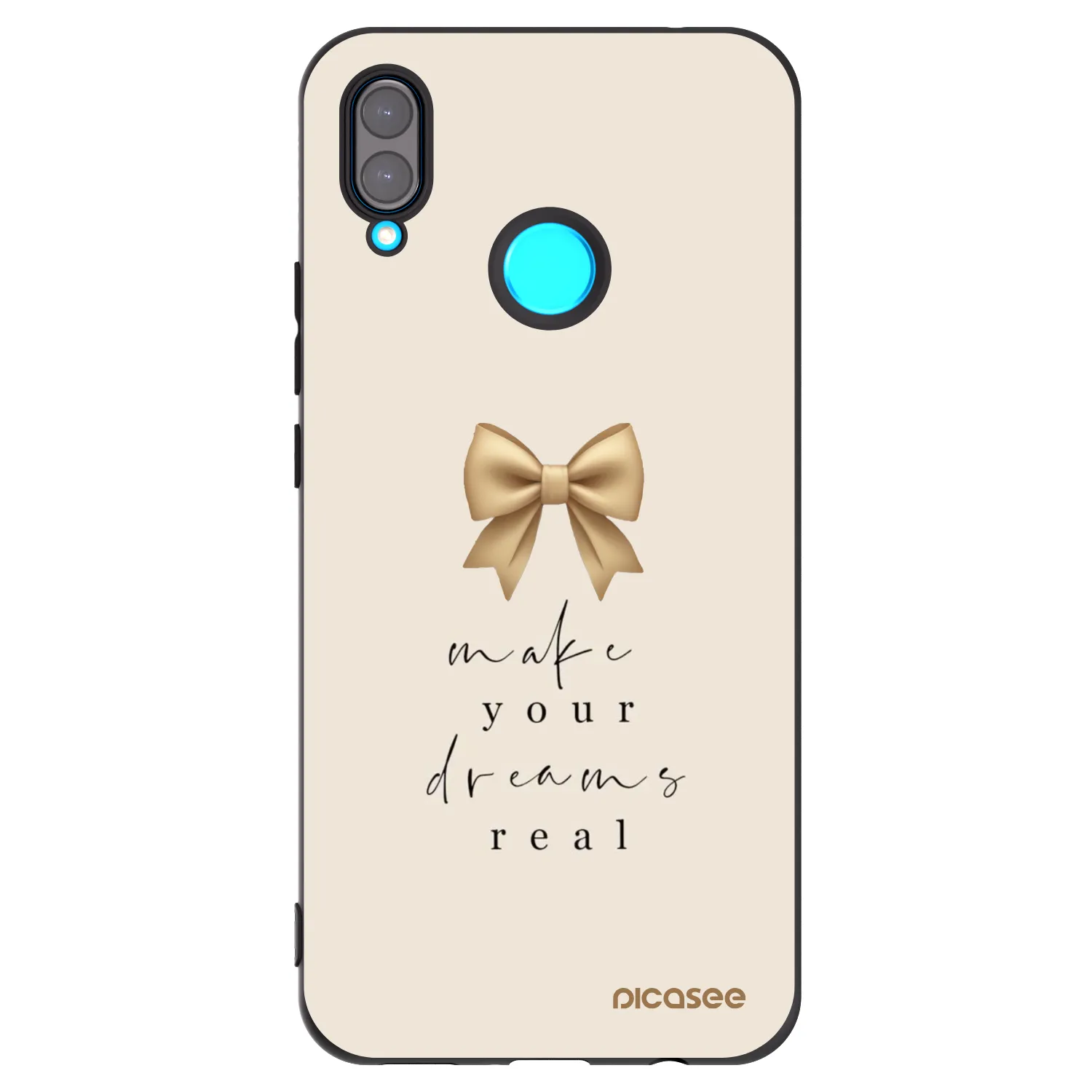 Picasee Μαύρη θήκη σιλικόνης για Huawei Nova 3 - Golden Dream