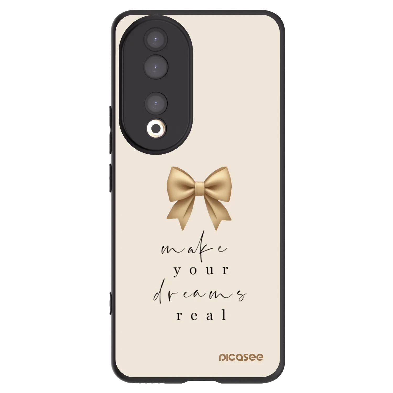 Picasee Μαύρη θήκη σιλικόνης για Honor 90 5G - Golden Dream