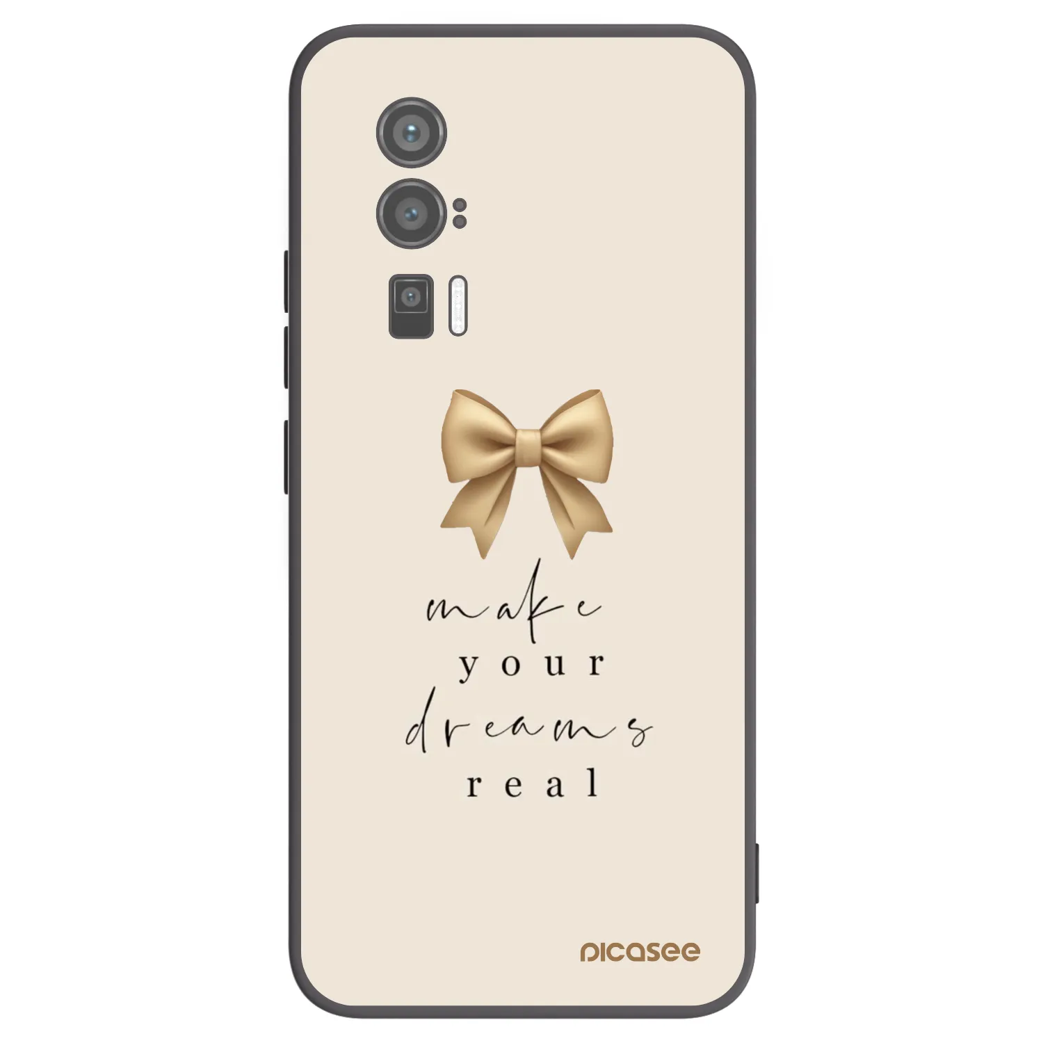 Picasee Μαύρη θήκη σιλικόνης για Xiaomi Poco F5 Pro 5G - Golden Dream