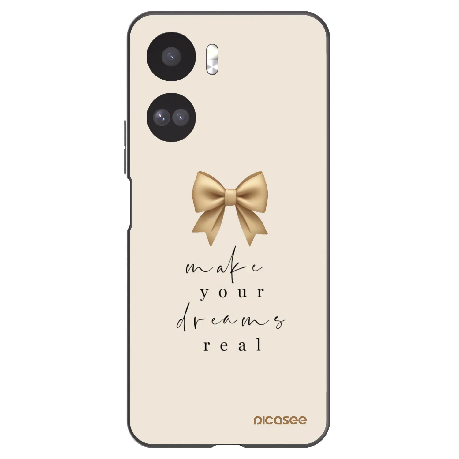 Picasee Μαύρη θήκη σιλικόνης για Honor 90 Lite 5G - Golden Dream