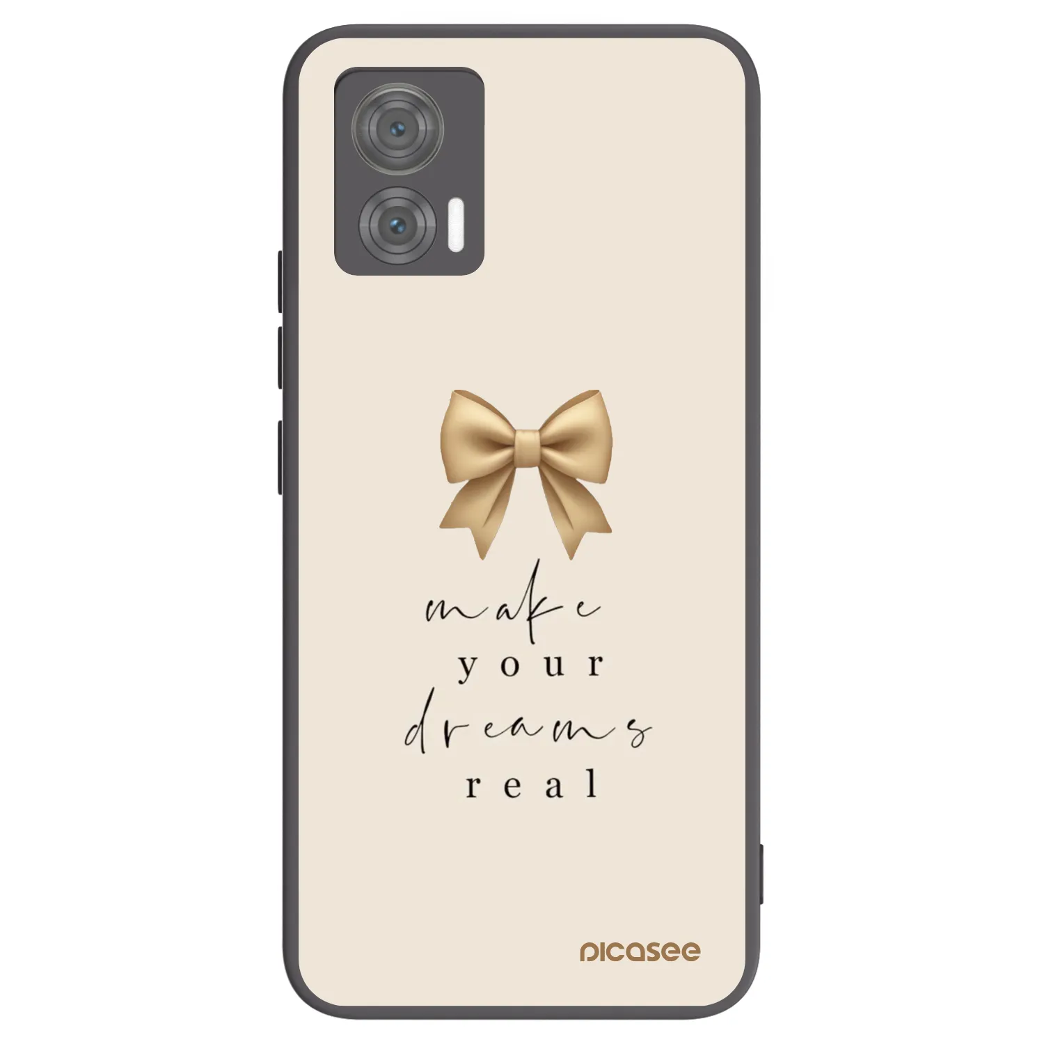 Picasee Μαύρη θήκη σιλικόνης για Motorola Edge 30 Neo - Golden Dream