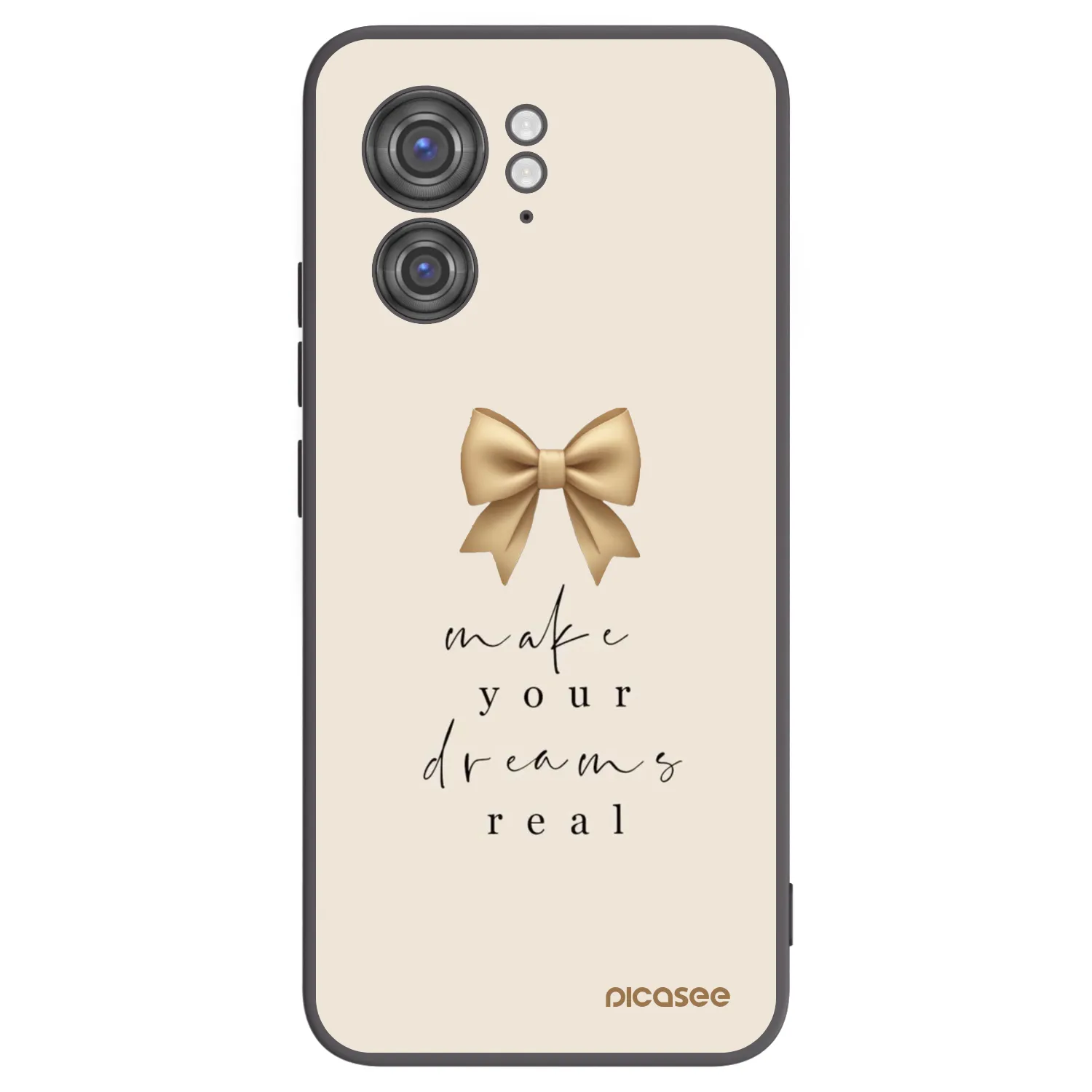 Picasee Μαύρη θήκη σιλικόνης για Motorola Edge 40 - Golden Dream