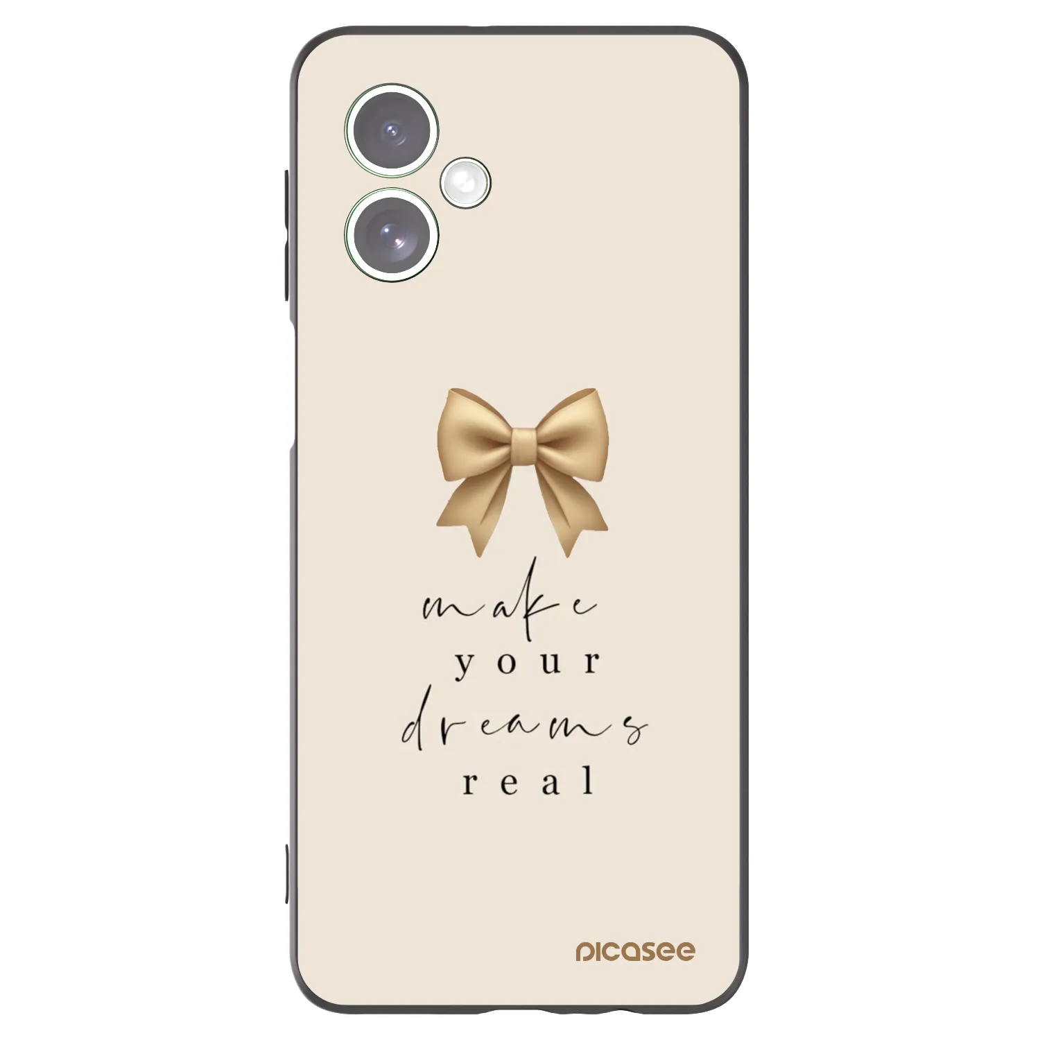 Picasee Μαύρη θήκη σιλικόνης για Motorola Moto G54 5G - Golden Dream