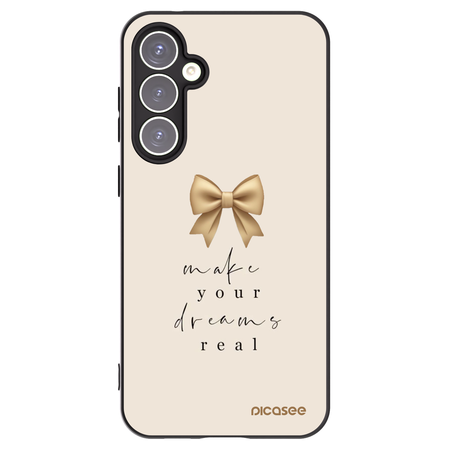 Picasee Μαύρη θήκη σιλικόνης για Samsung Galaxy S23 FE S711B - Golden Dream