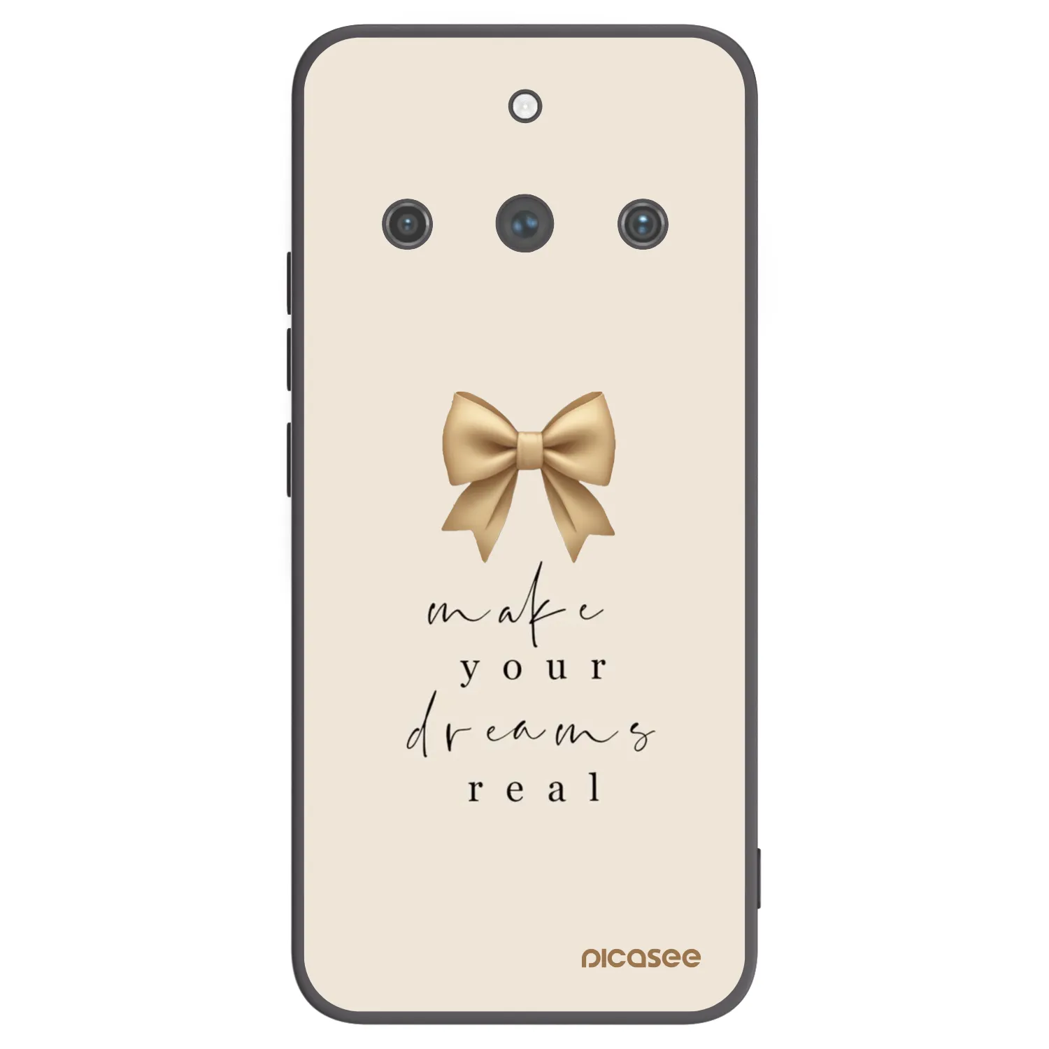 Picasee Μαύρη θήκη σιλικόνης για Realme 11 Pro+ - Golden Dream