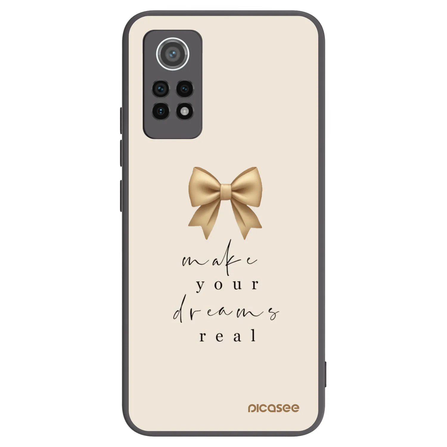 Picasee Μαύρη θήκη σιλικόνης για Xiaomi Redmi Note 12 Pro 4G - Golden Dream