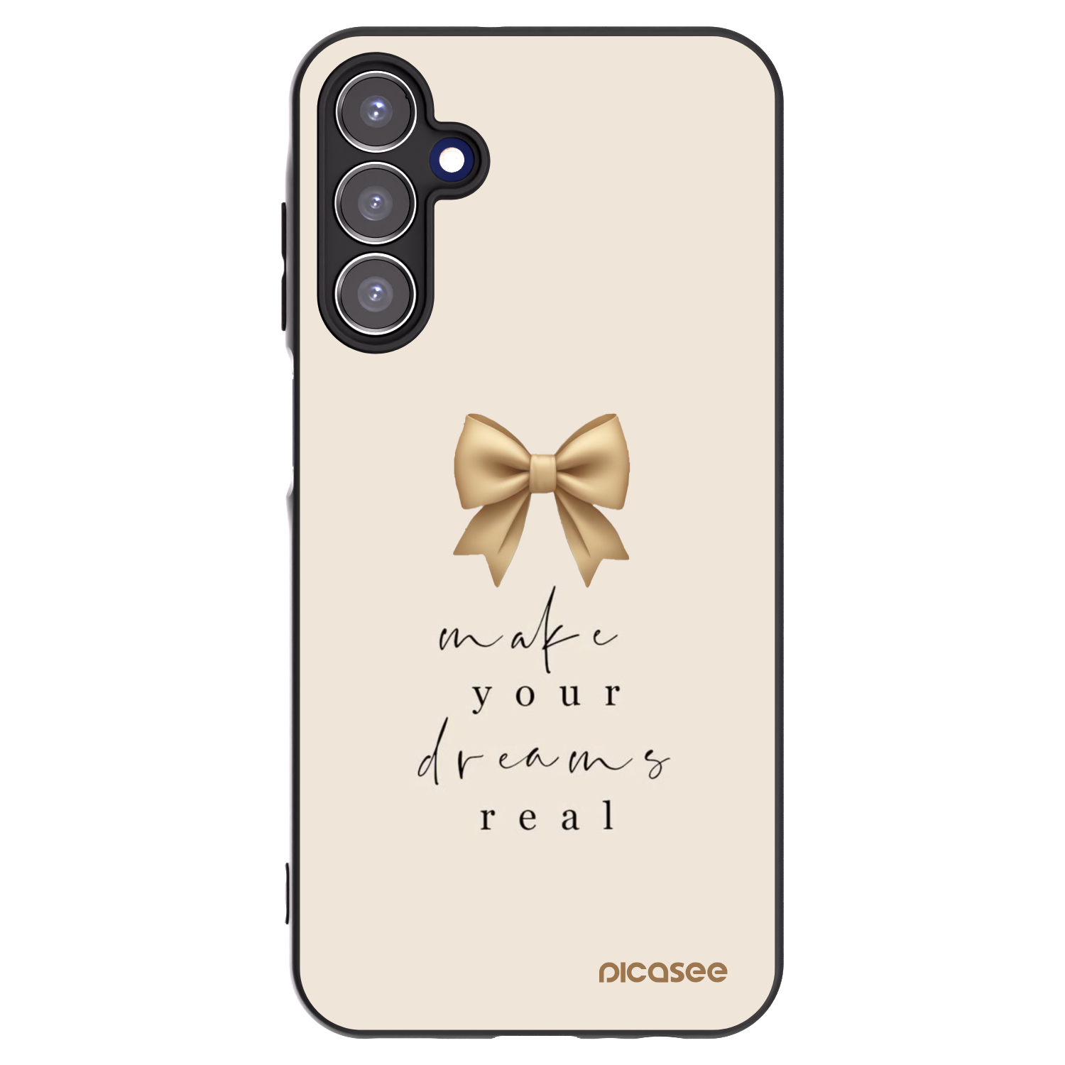Picasee Μαύρη θήκη σιλικόνης για Samsung Galaxy A15 A155F 4G - Golden Dream