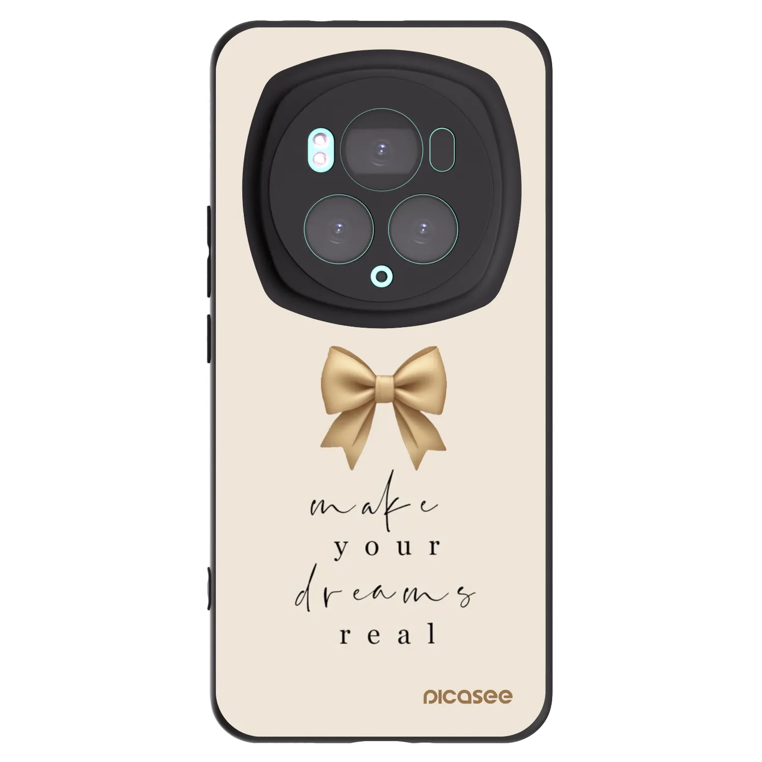 Picasee Μαύρη θήκη σιλικόνης για Honor Magic6 Pro - Golden Dream