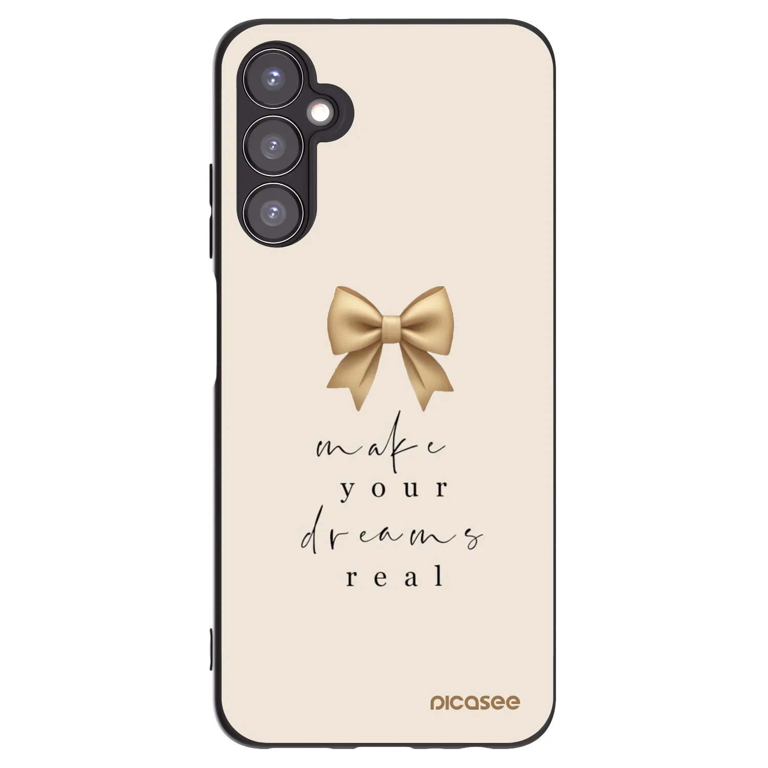 Picasee Μαύρη θήκη σιλικόνης για Samsung Galaxy A05s A057G - Golden Dream
