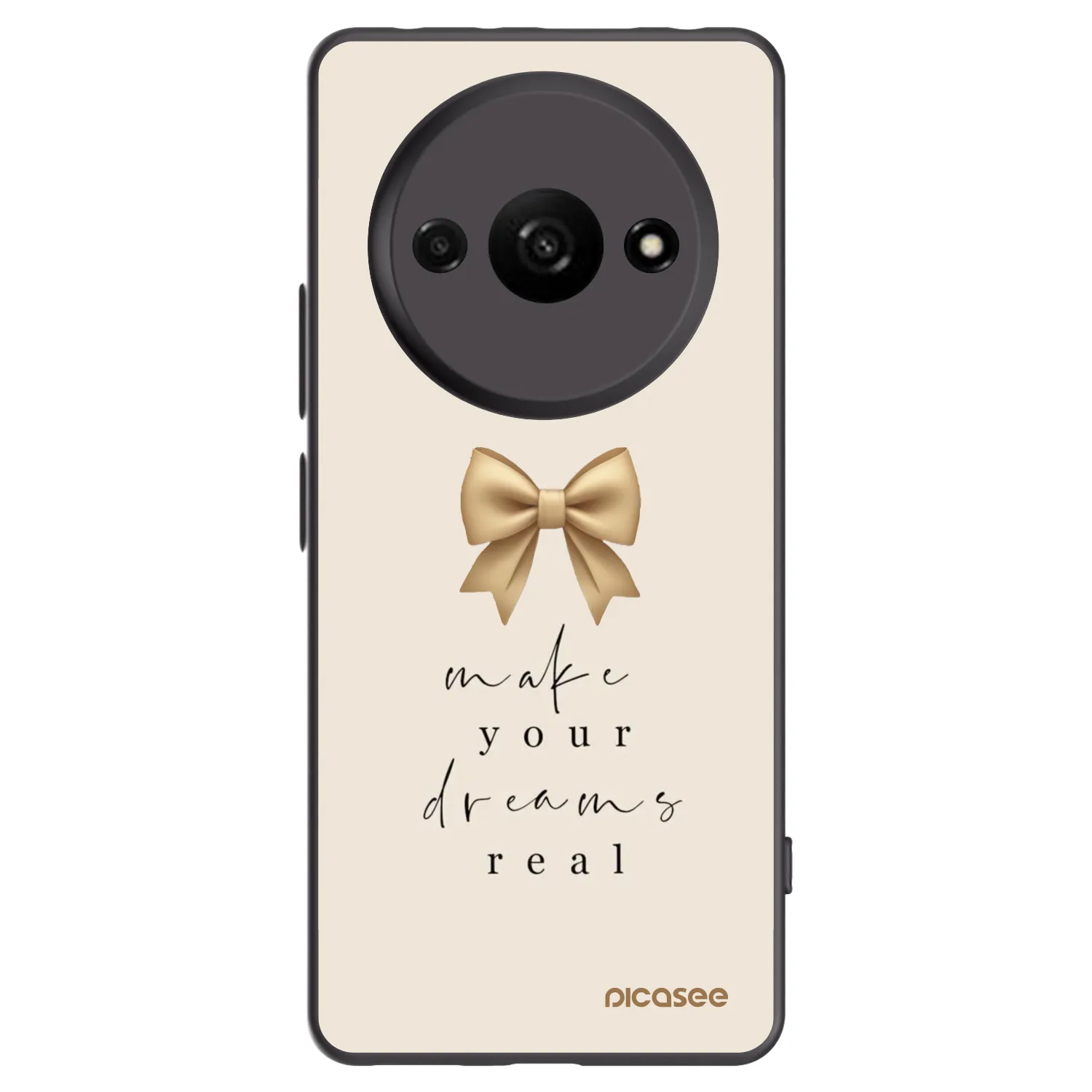 Picasee Μαύρη θήκη σιλικόνης για Xiaomi Redmi A3 - Golden Dream