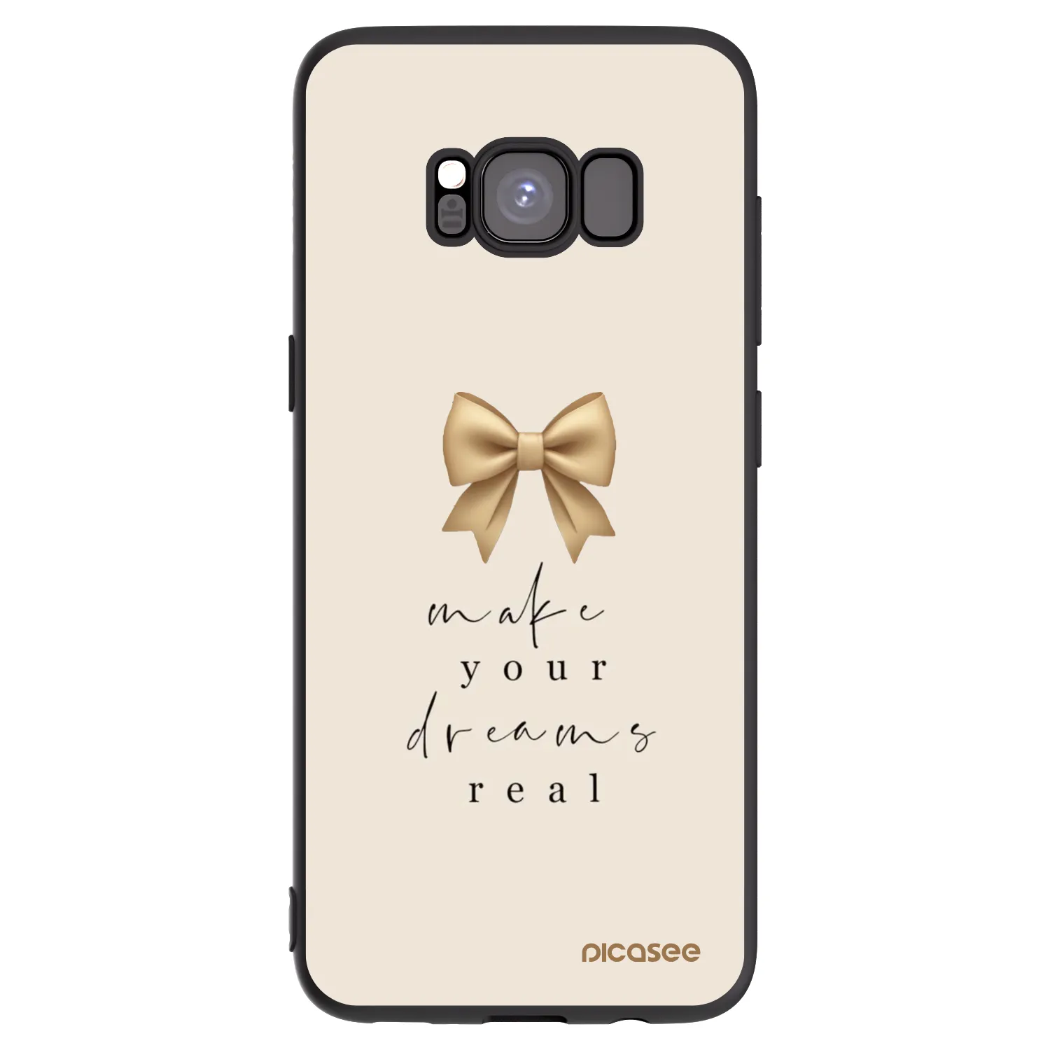 Picasee Μαύρη θήκη σιλικόνης για Samsung Galaxy S8 G950F - Golden Dream