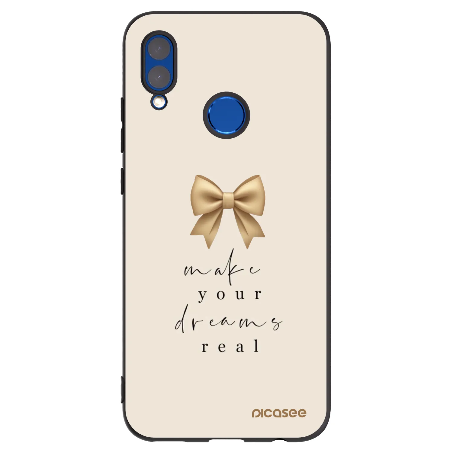 Picasee Μαύρη θήκη σιλικόνης για Huawei P Smart 2019 - Golden Dream