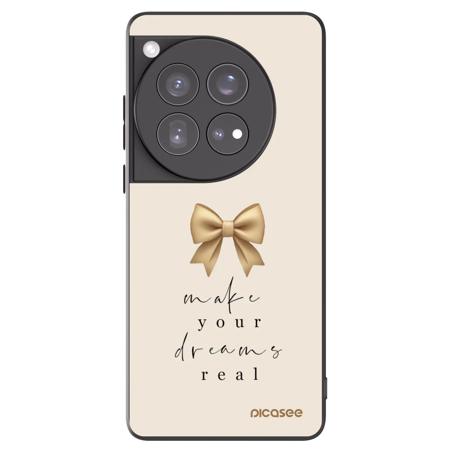 Picasee Μαύρη θήκη σιλικόνης για OnePlus 12 5G - Golden Dream