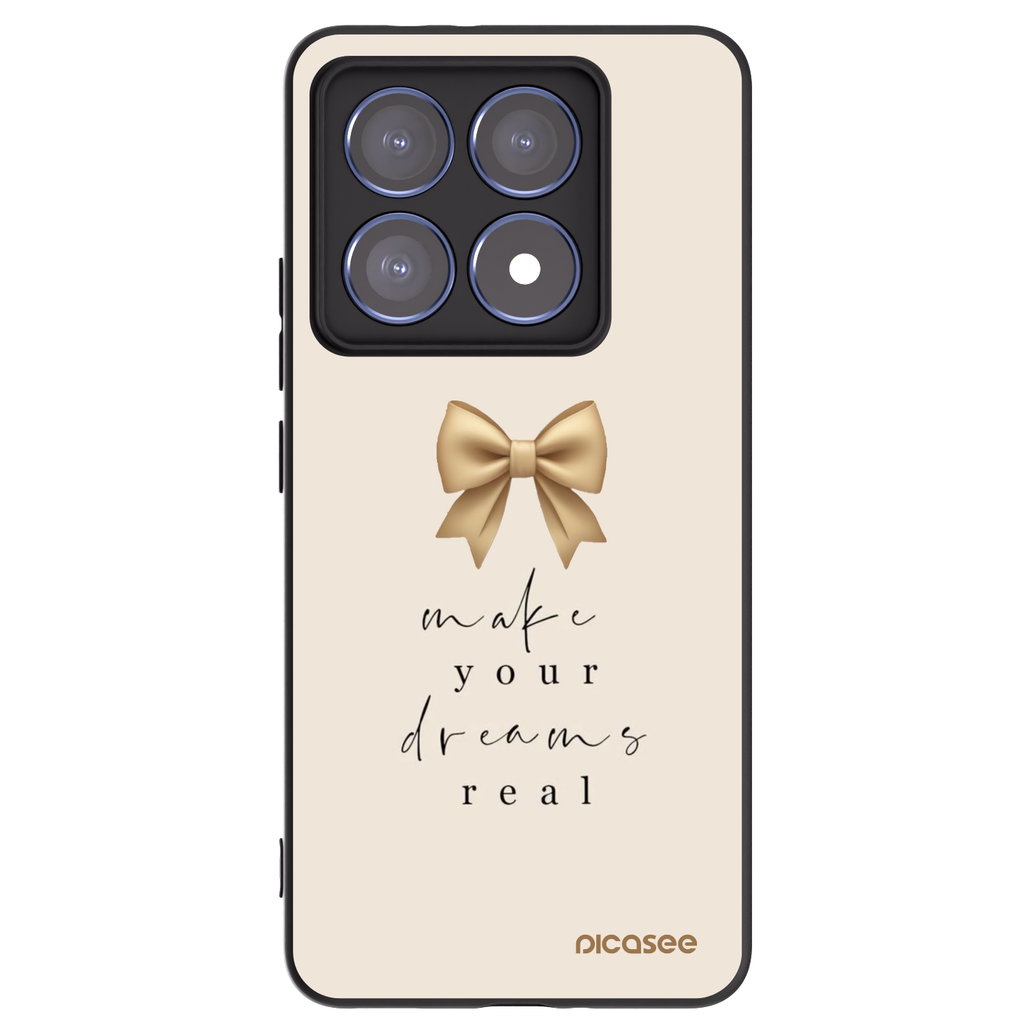 Picasee Μαύρη θήκη σιλικόνης για Xiaomi 14T Pro - Golden Dream