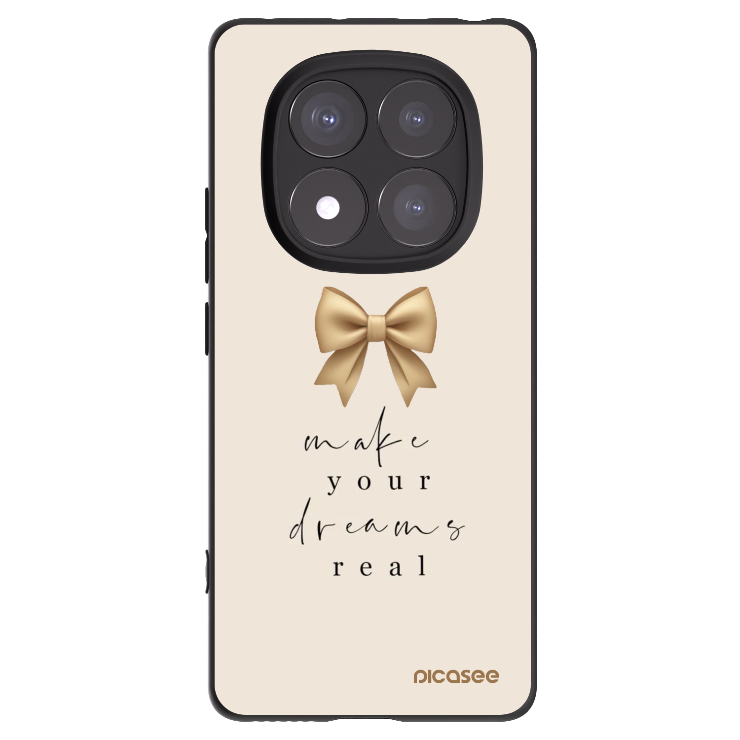 Picasee Μαύρη θήκη σιλικόνης για Xiaomi Redmi Note 14 Pro 5G - Golden Dream