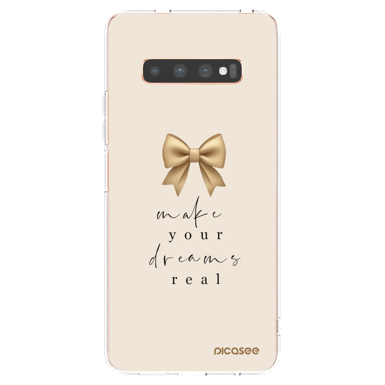 Picasee διαφανής θήκη σιλικόνης Samsung Galaxy S10 Plus G975 - Golden Dream