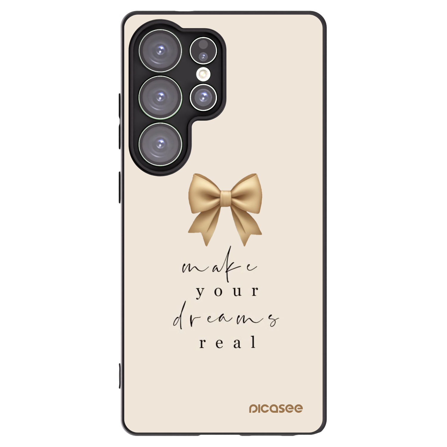 Picasee Μαύρη θήκη σιλικόνης για Samsung Galaxy S25 Ultra 5G - Golden Dream