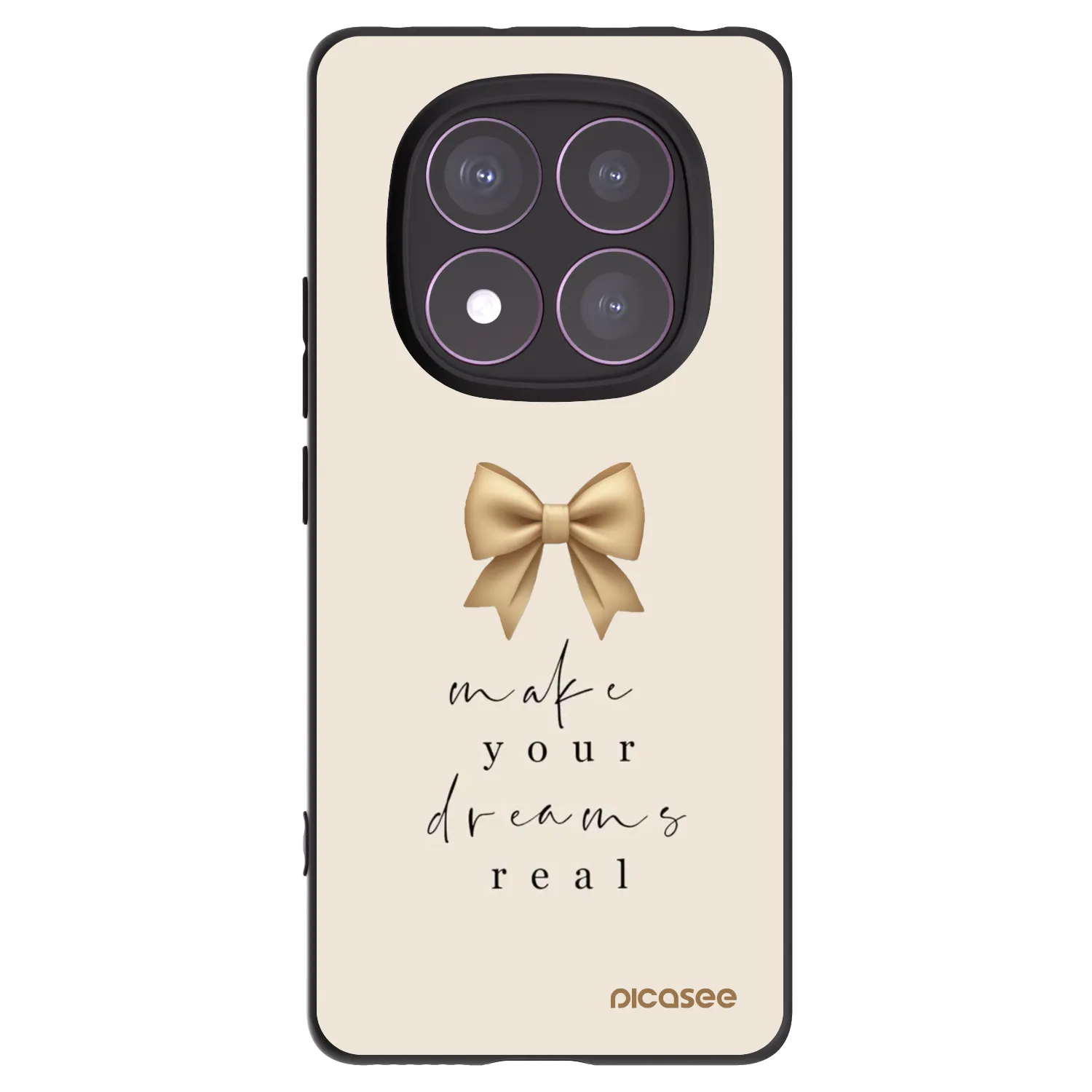 Picasee Μαύρη θήκη σιλικόνης για Xiaomi Redmi Note 14 Pro 4G - Golden Dream