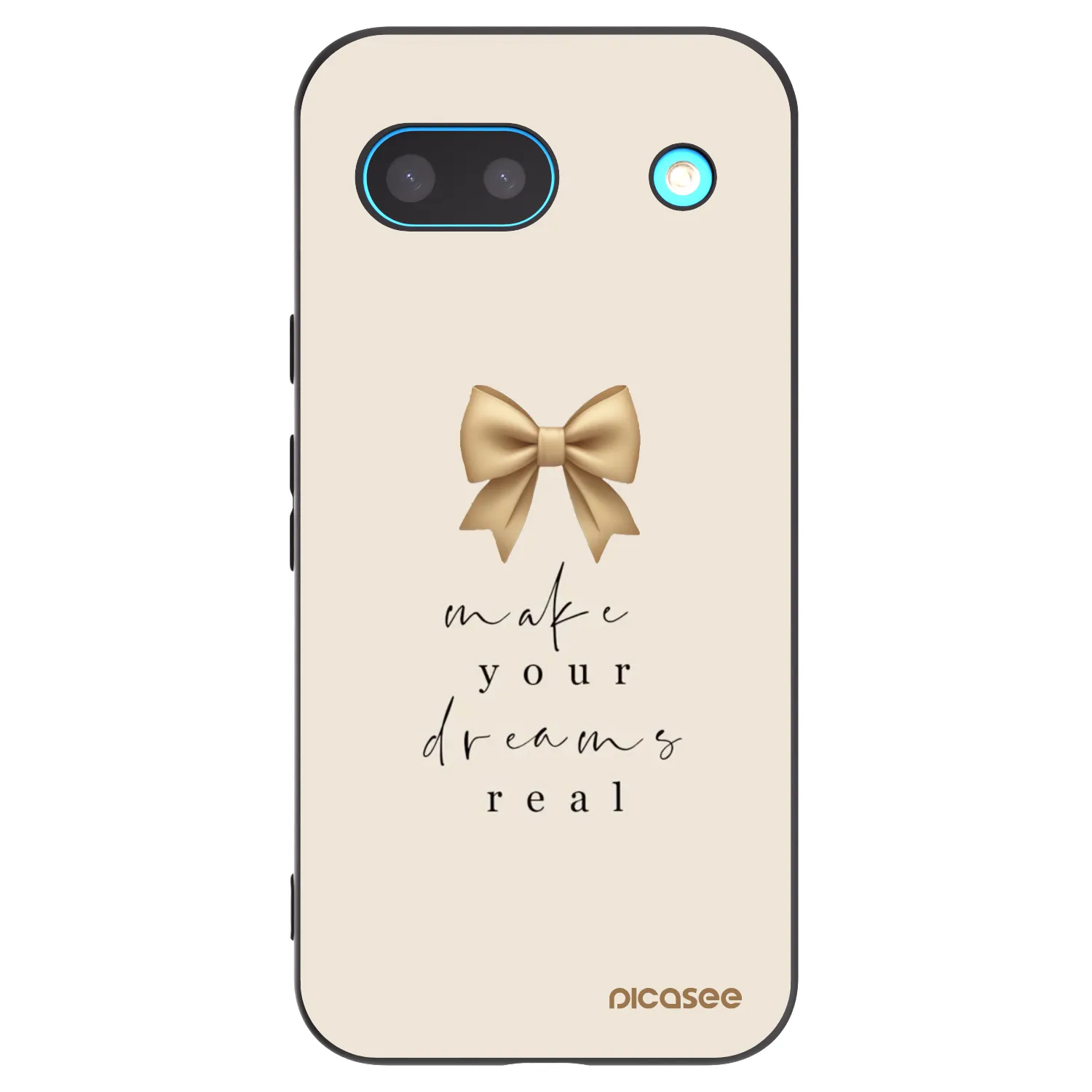 Picasee Μαύρη θήκη σιλικόνης για Google Pixel 8a - Golden Dream