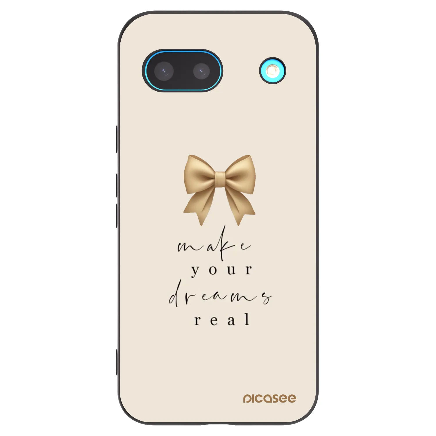 Picasee Μαύρη θήκη σιλικόνης για Google Pixel 8 - Golden Dream