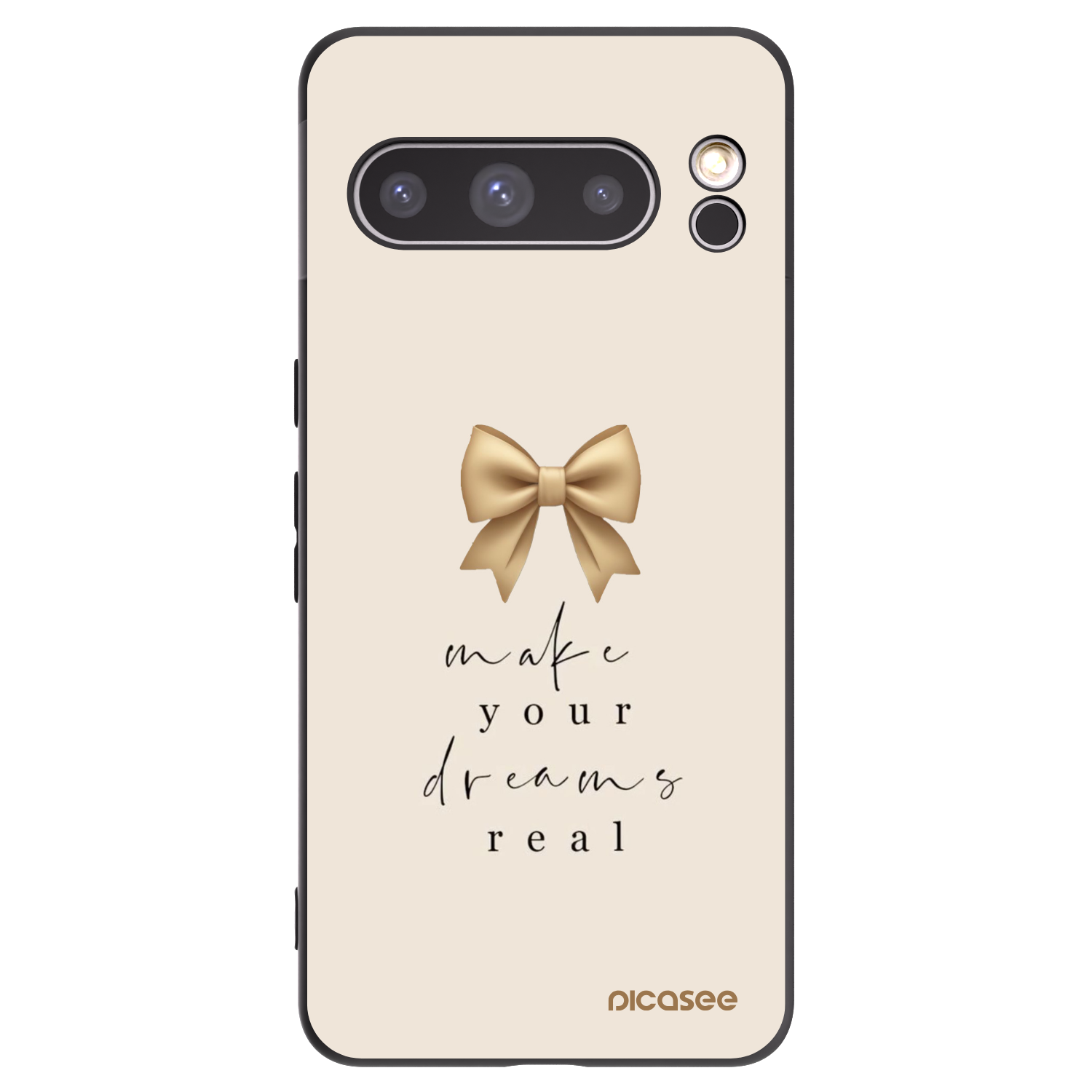 Picasee Μαύρη θήκη σιλικόνης για Google Pixel 8 Pro - Golden Dream