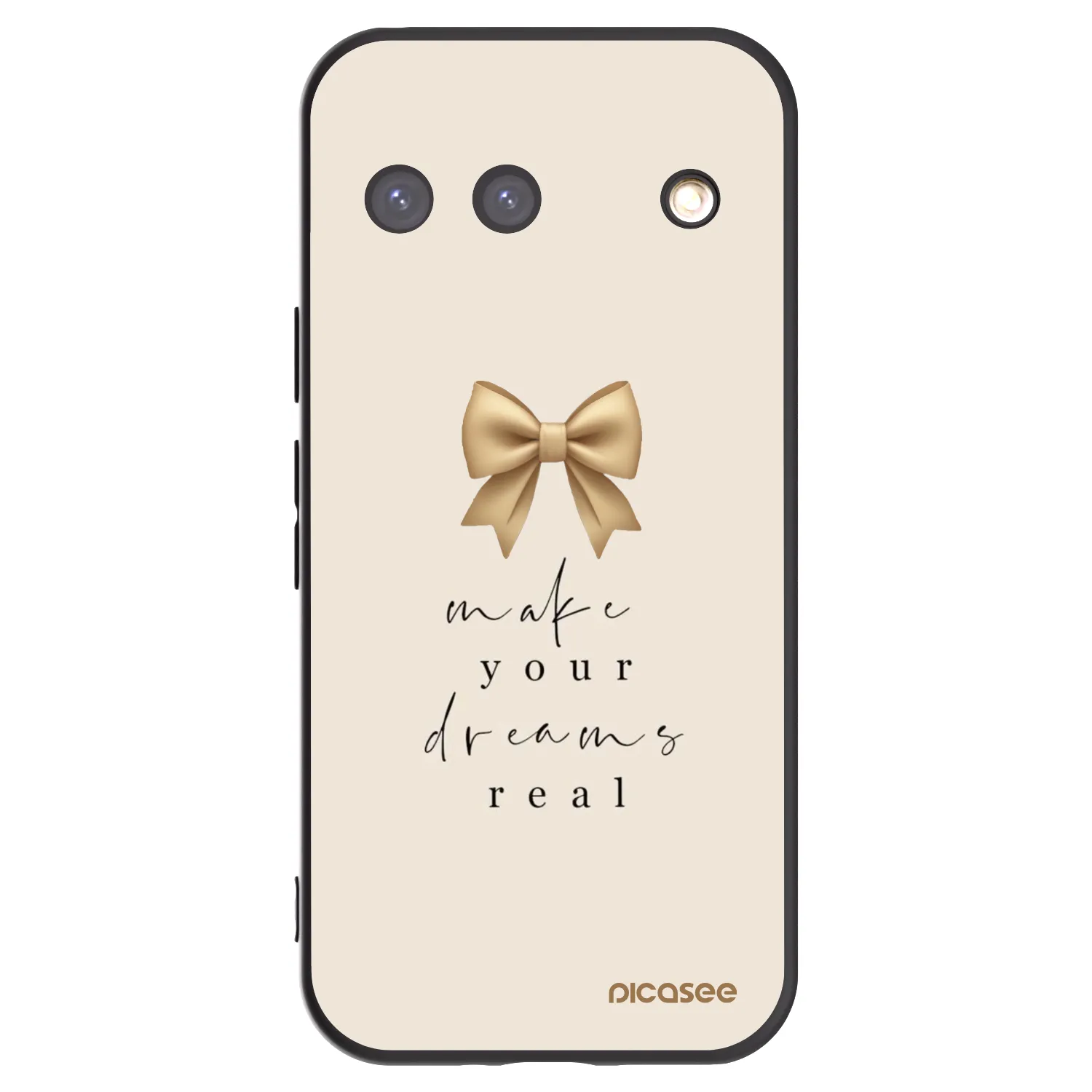 Picasee Μαύρη θήκη σιλικόνης για Google Pixel 9 - Golden Dream
