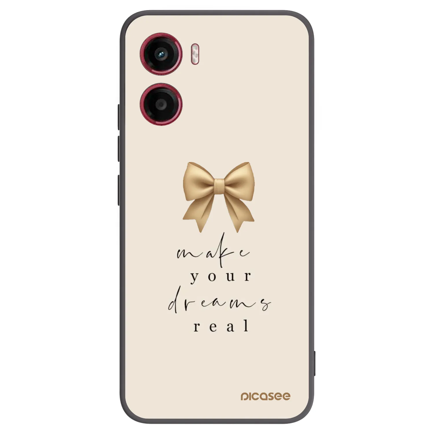 Picasee Μαύρη θήκη σιλικόνης για Motorola Moto G05 - Golden Dream