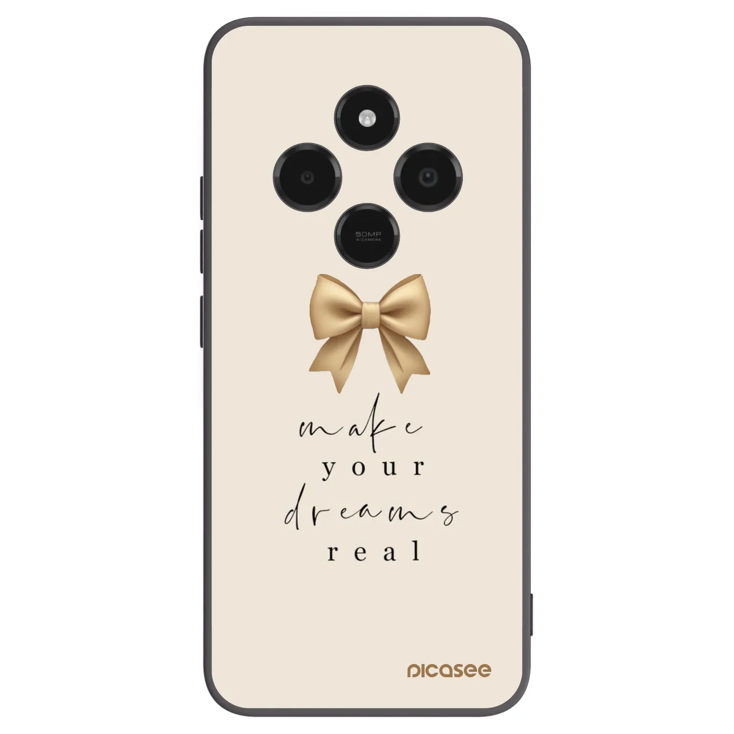 Picasee Μαύρη θήκη σιλικόνης για Xiaomi Poco C75 - Golden Dream