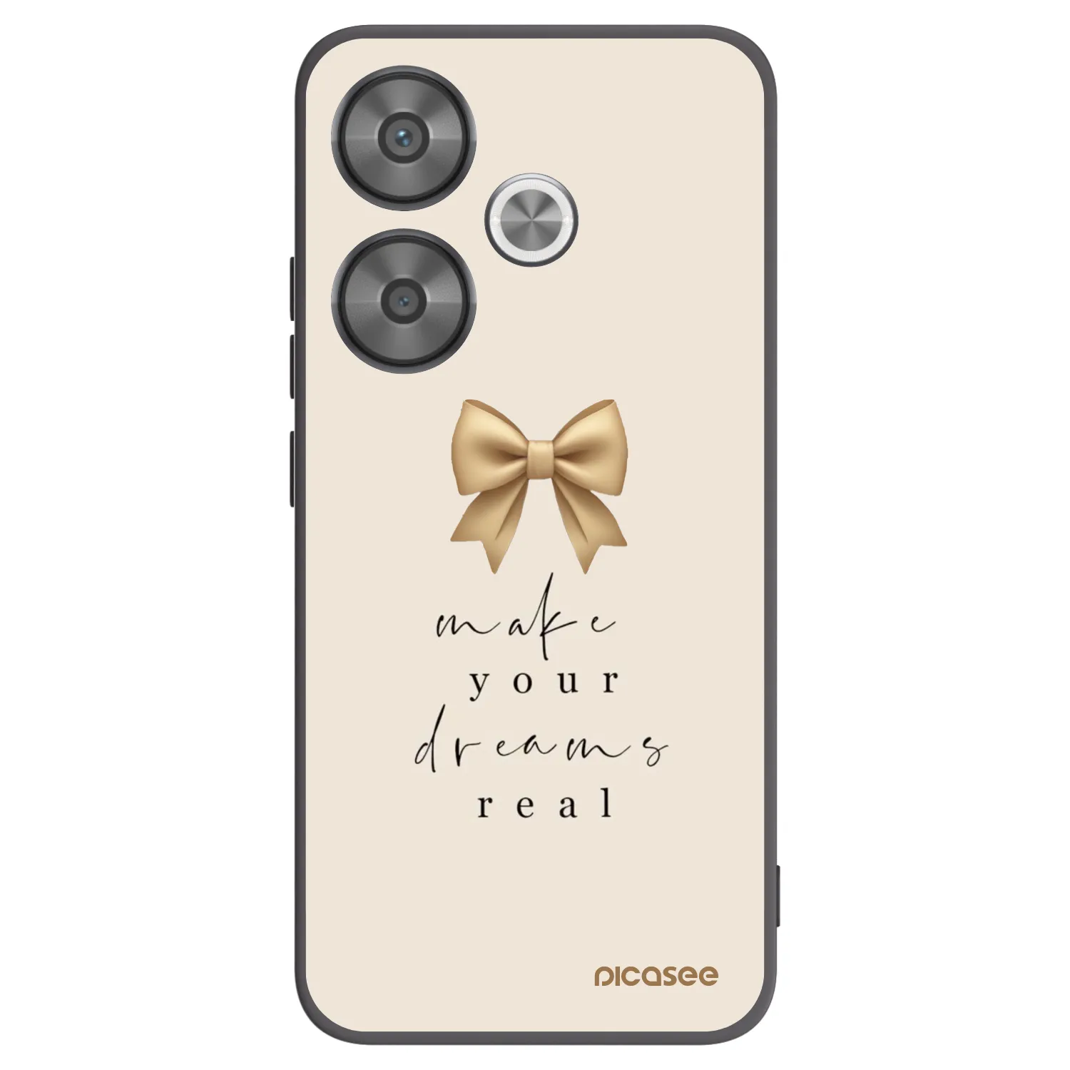 Picasee Μαύρη θήκη σιλικόνης για Xiaomi Poco F6 - Golden Dream