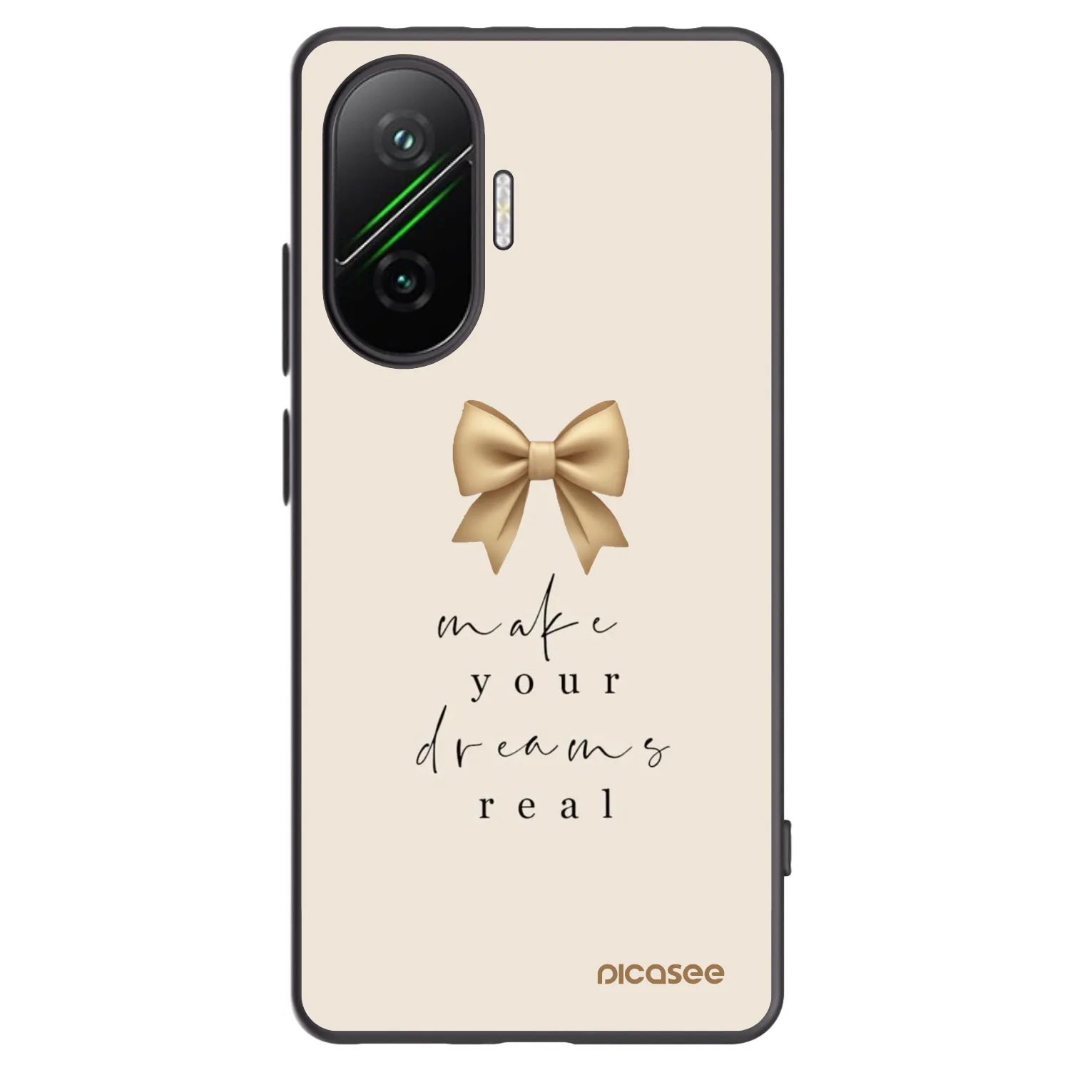 Picasee Μαύρη θήκη σιλικόνης για Xiaomi Poco F7 Pro 5G - Golden Dream