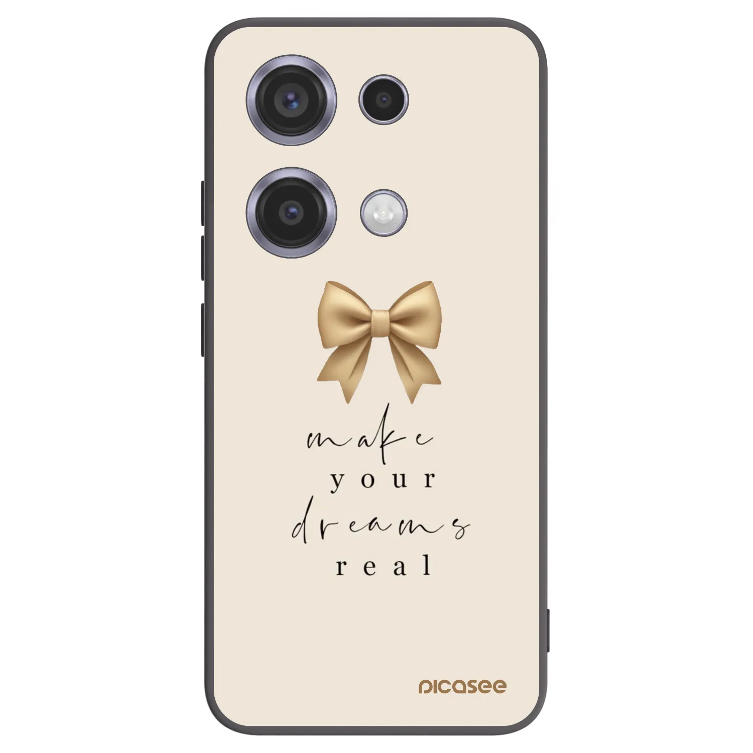 Picasee Μαύρη θήκη σιλικόνης για Xiaomi Redmi Note 14S - Golden Dream