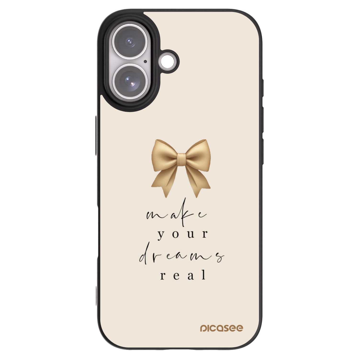 Picasee Μαύρη θήκη σιλικόνης για Apple iPhone 17 - Golden Dream