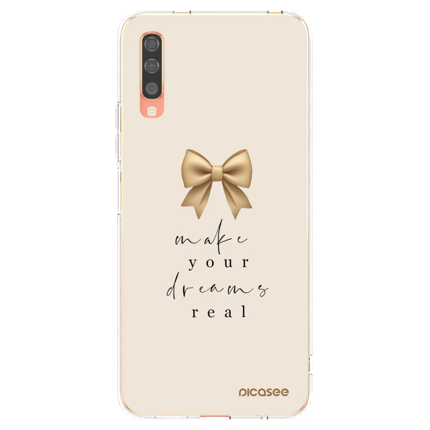 Picasee διαφανής θήκη σιλικόνης Samsung Galaxy A70 A705F - Golden Dream