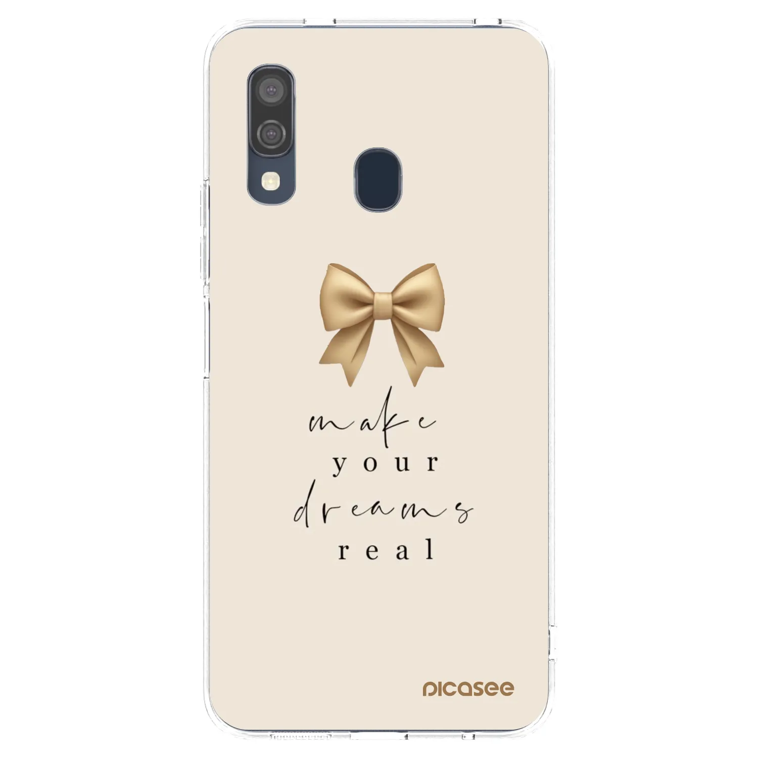 Picasee διαφανής θήκη σιλικόνης Samsung Galaxy A40 A405F - Golden Dream