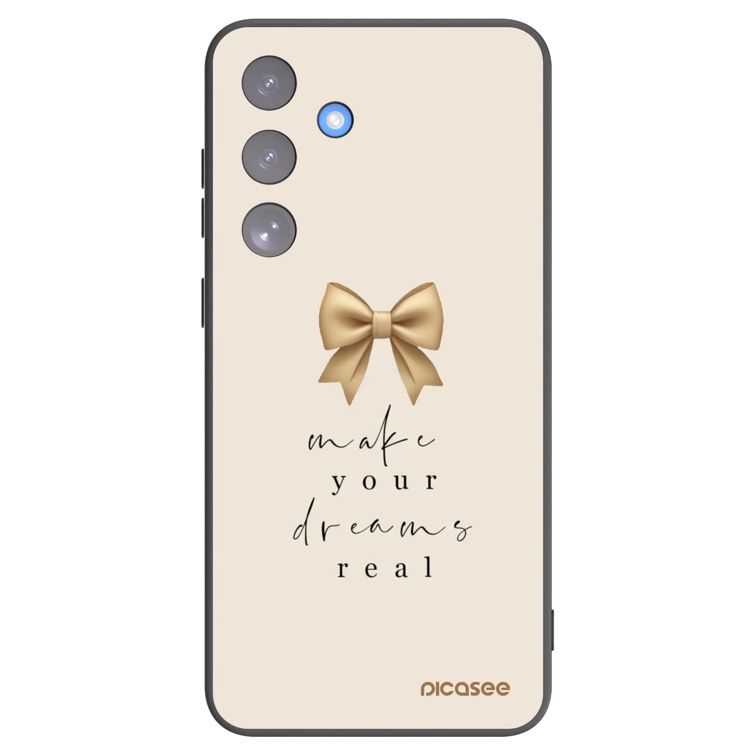 Picasee Μαύρη θήκη σιλικόνης για Samsung Galaxy S25 FE 5G - Golden Dream