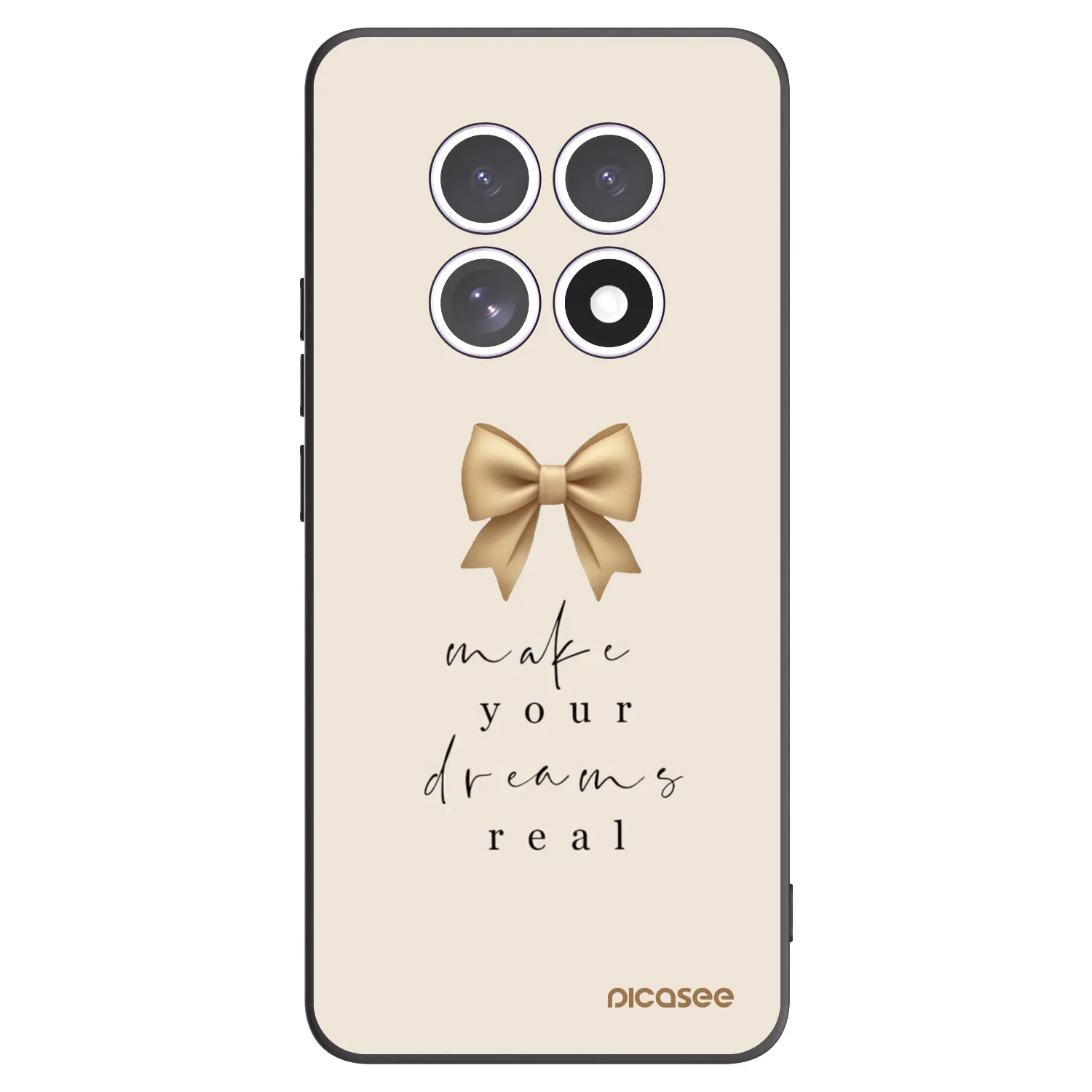 Picasee Μαύρη θήκη σιλικόνης για Xiaomi Redmi Note 15 - Golden Dream