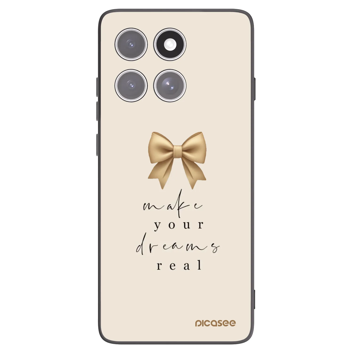 Picasee Μαύρη θήκη σιλικόνης για Motorola Edge 60 Fusion - Golden Dream