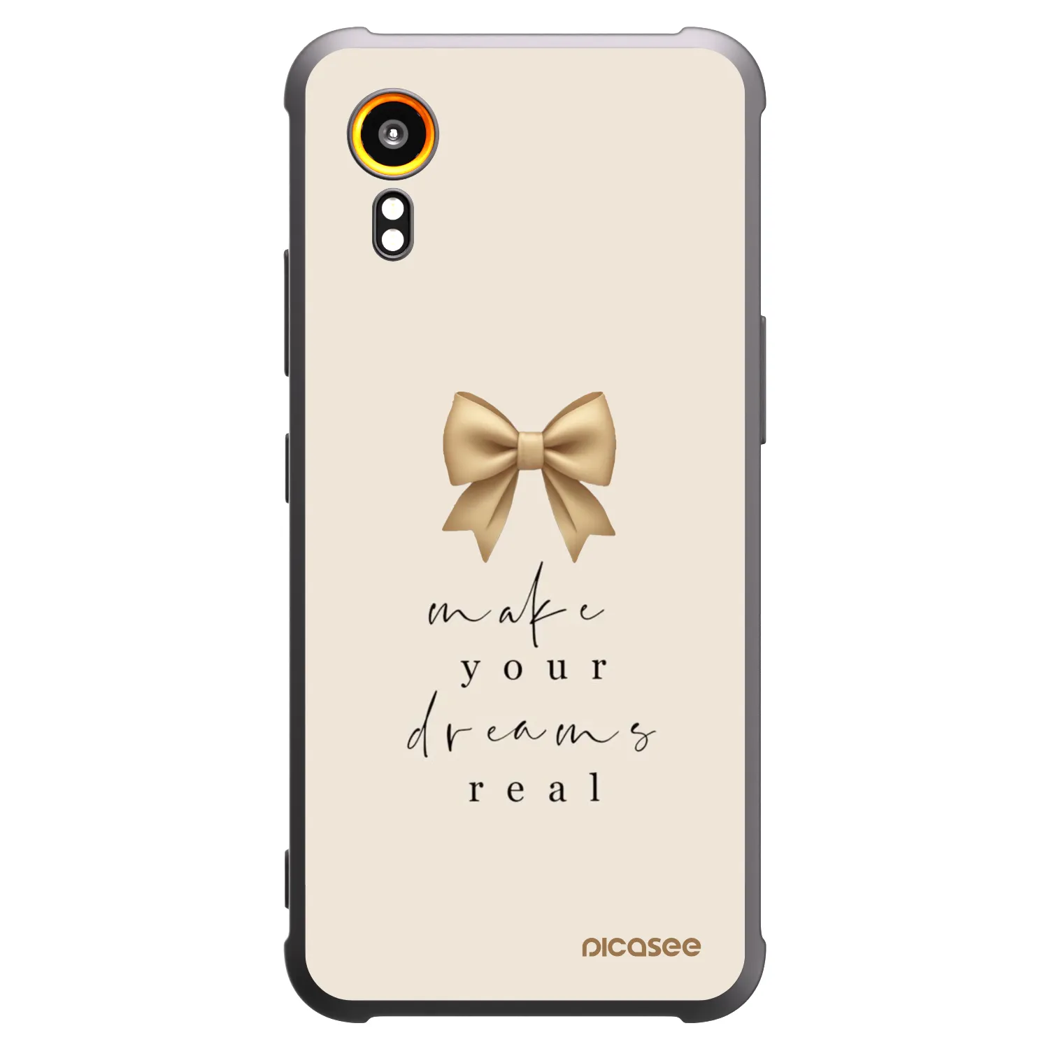 Picasee Μαύρη θήκη σιλικόνης για Samsung Galaxy Xcover 7 - Golden Dream