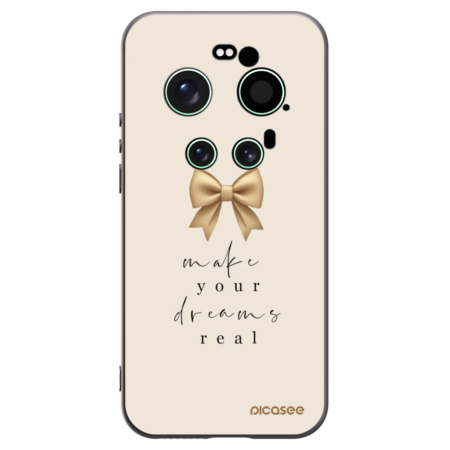 Picasee Μαύρη θήκη σιλικόνης για Xiaomi 17 Ultra - Golden Dream