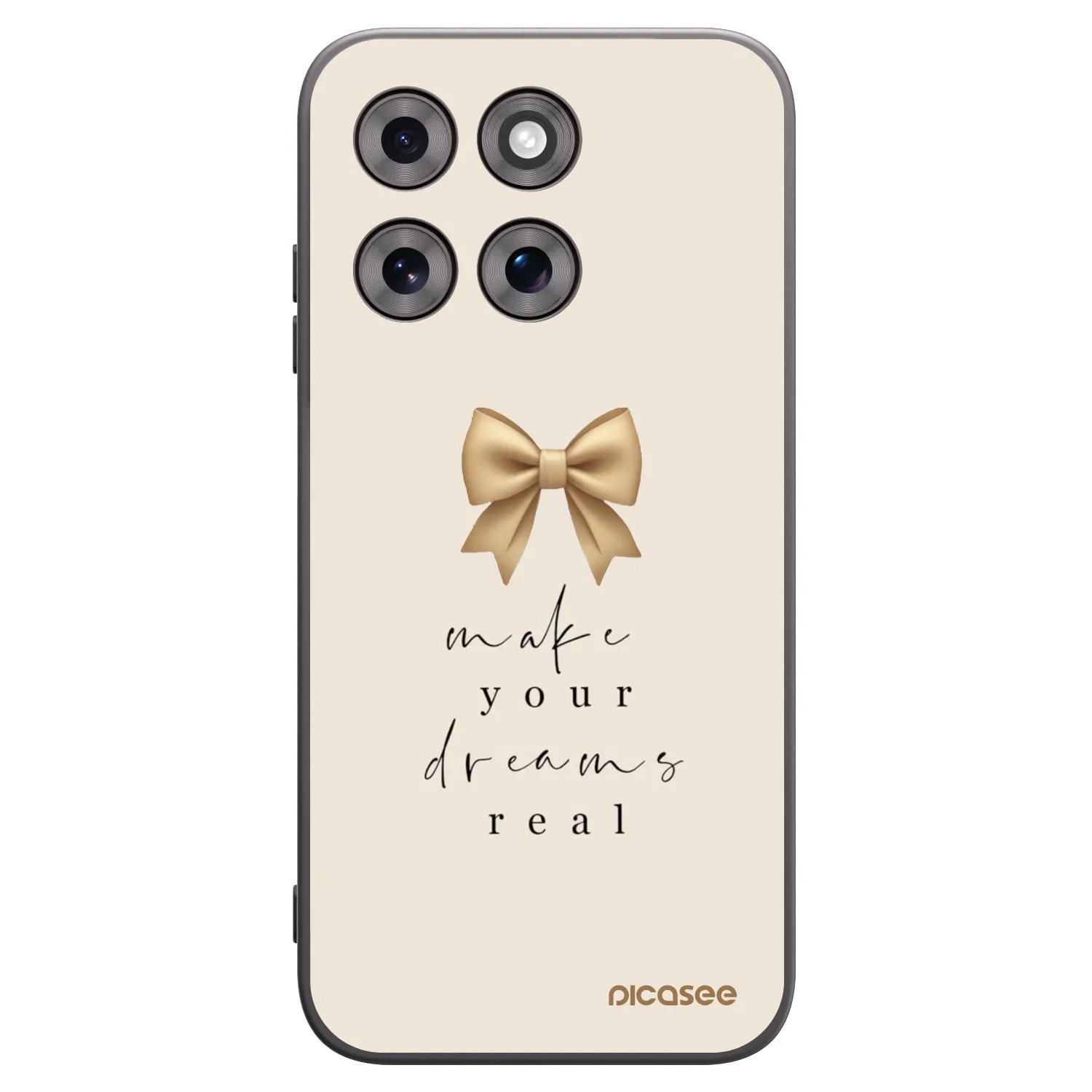 Picasee Μαύρη θήκη σιλικόνης για Motorola Moto G77 - Golden Dream