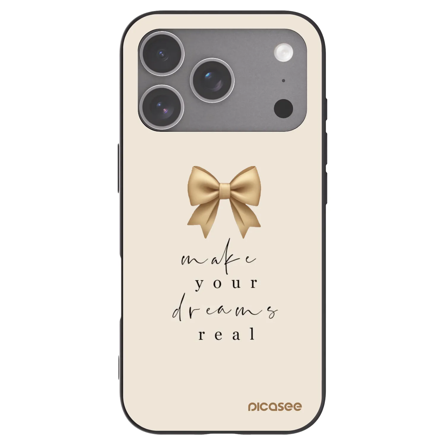 Picasee Μαύρη θήκη σιλικόνης για Apple iPhone 18 Pro - Golden Dream