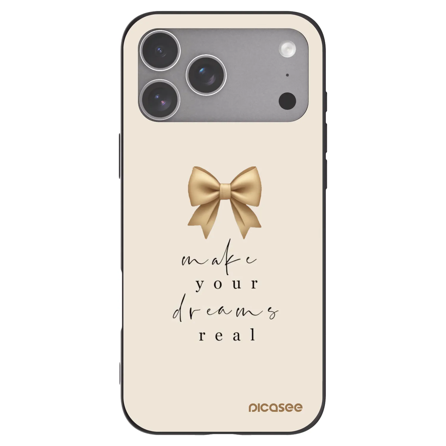 Picasee Μαύρη θήκη σιλικόνης για Apple iPhone 18 Pro Max - Golden Dream