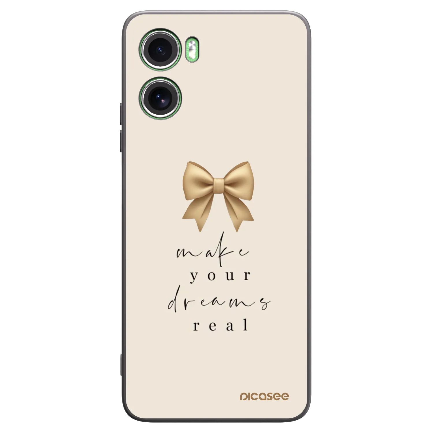 Picasee Μαύρη θήκη σιλικόνης για Motorola Moto G06 - Golden Dream