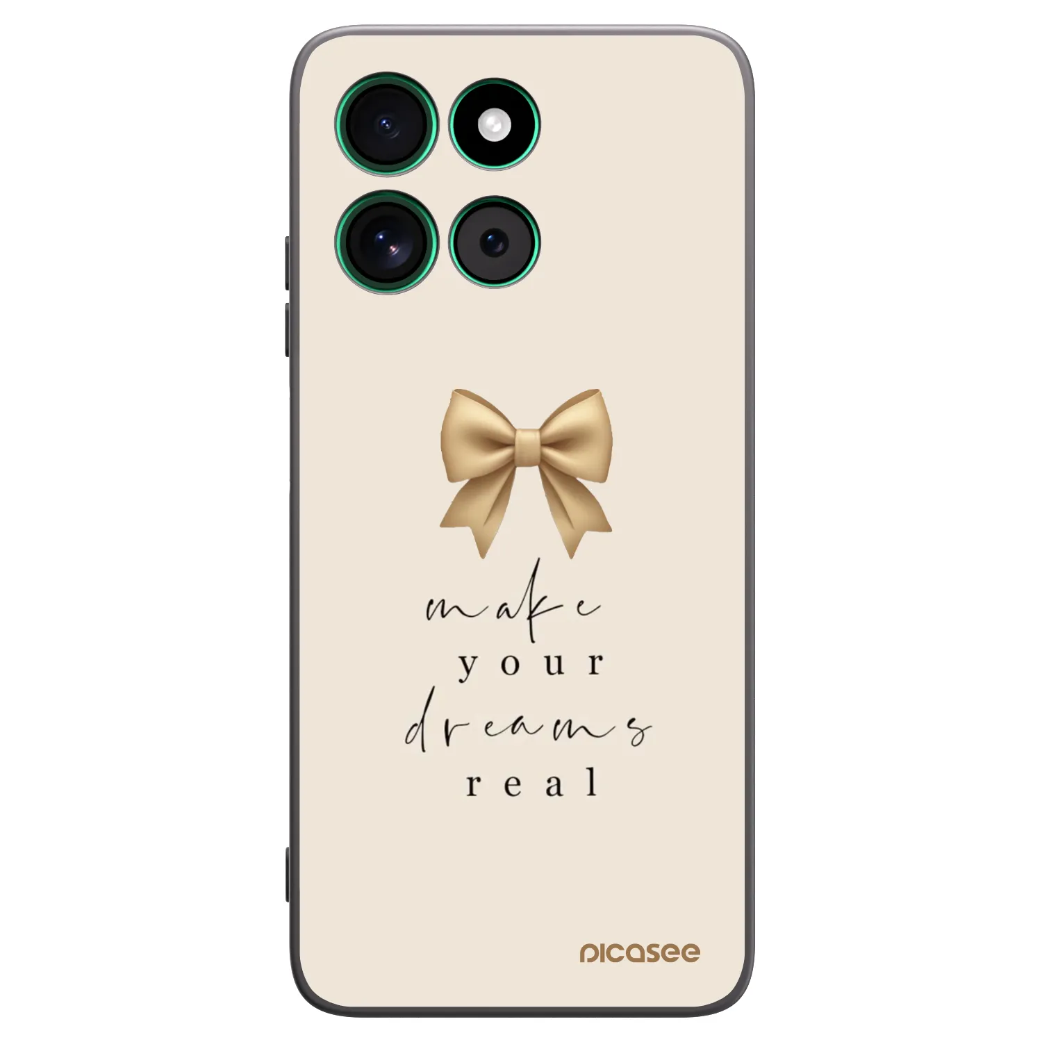Picasee Μαύρη θήκη σιλικόνης για Motorola Moto G57 Power - Golden Dream