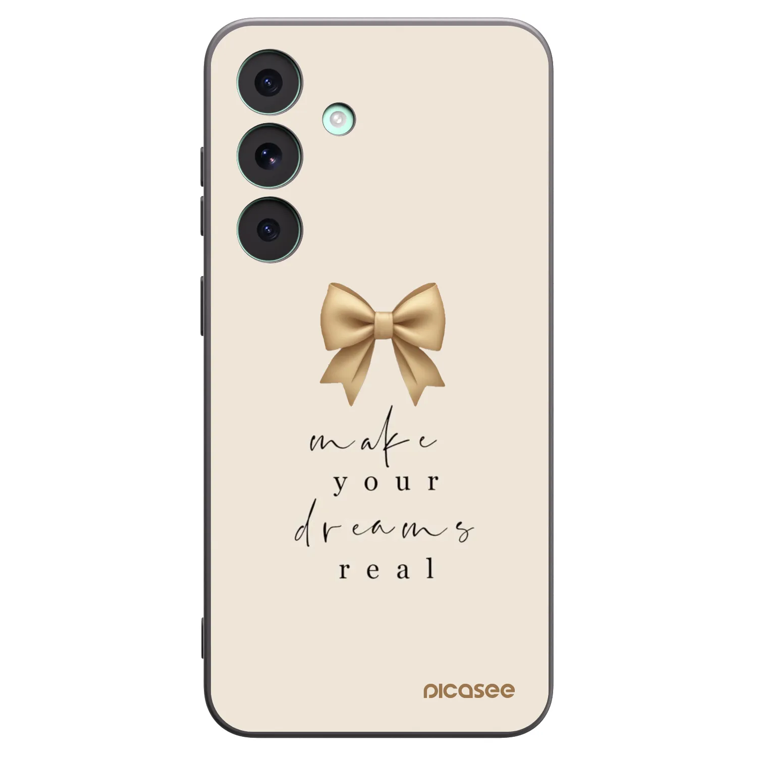 Picasee Μαύρη θήκη σιλικόνης για Samsung Galaxy S26 FE - Golden Dream