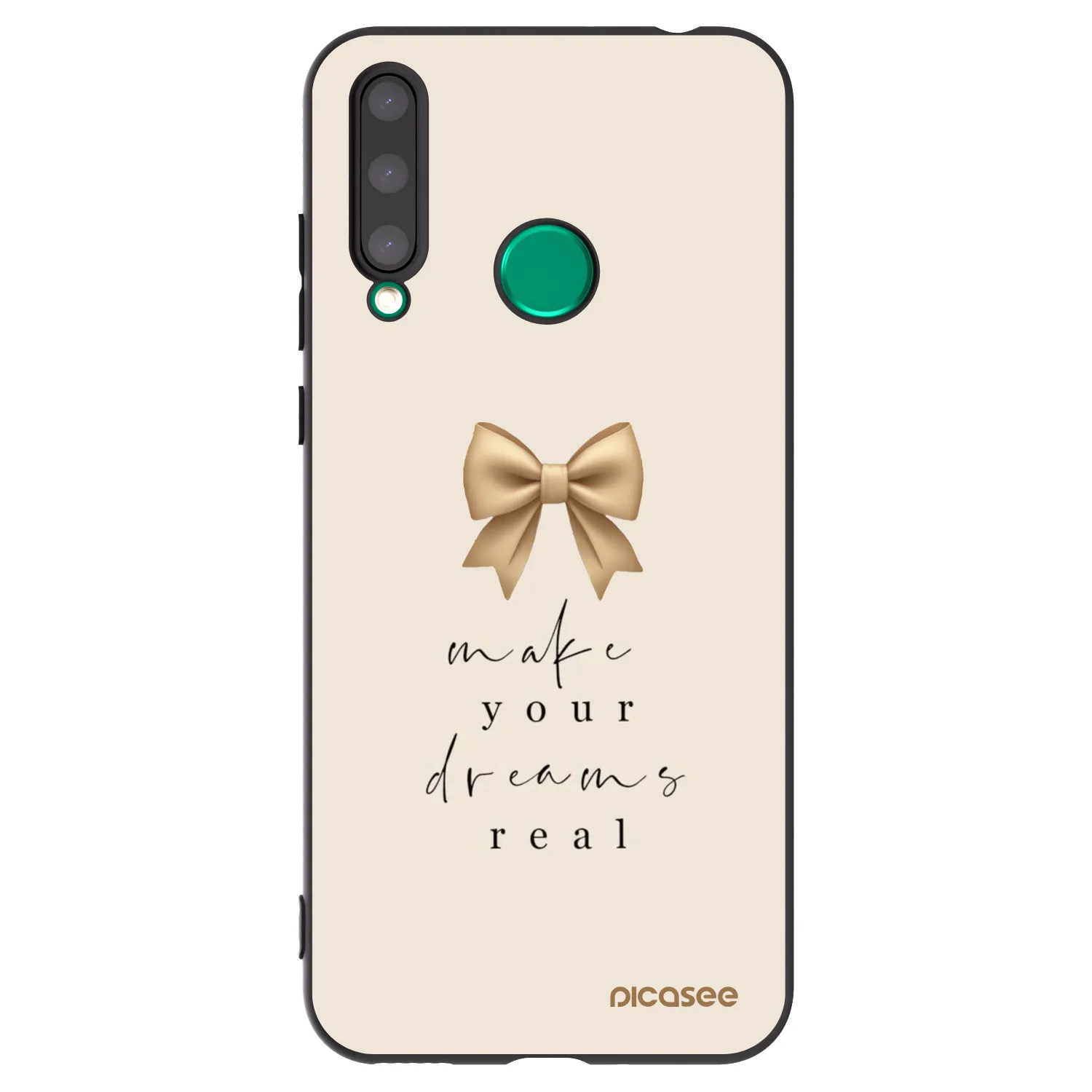Picasee Μαύρη θήκη σιλικόνης για Honor 20 Lite - Golden Dream