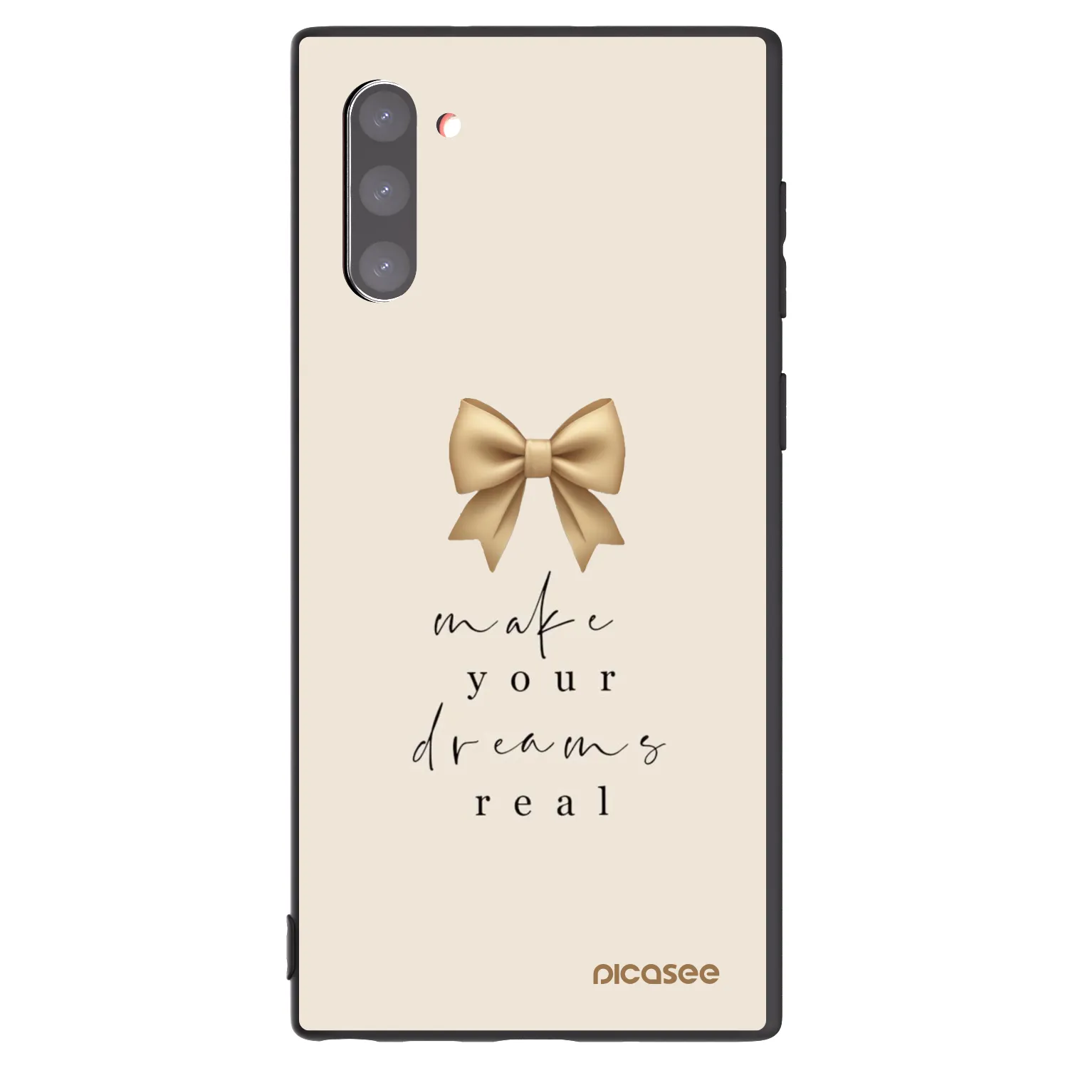 Picasee Μαύρη θήκη σιλικόνης για Samsung Galaxy Note 10 N970F - Golden Dream
