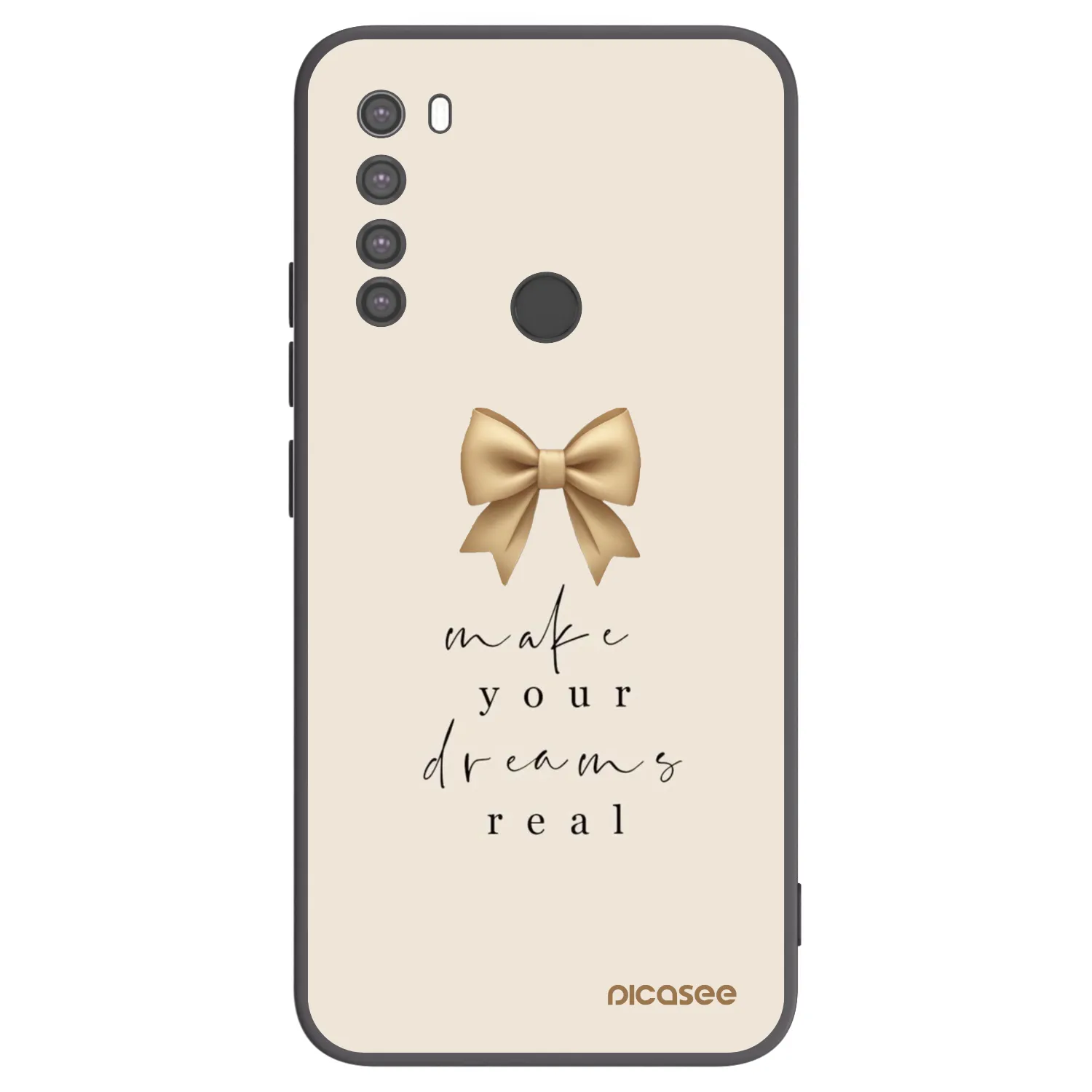 Picasee Μαύρη θήκη σιλικόνης για Xiaomi Redmi Note 8 - Golden Dream